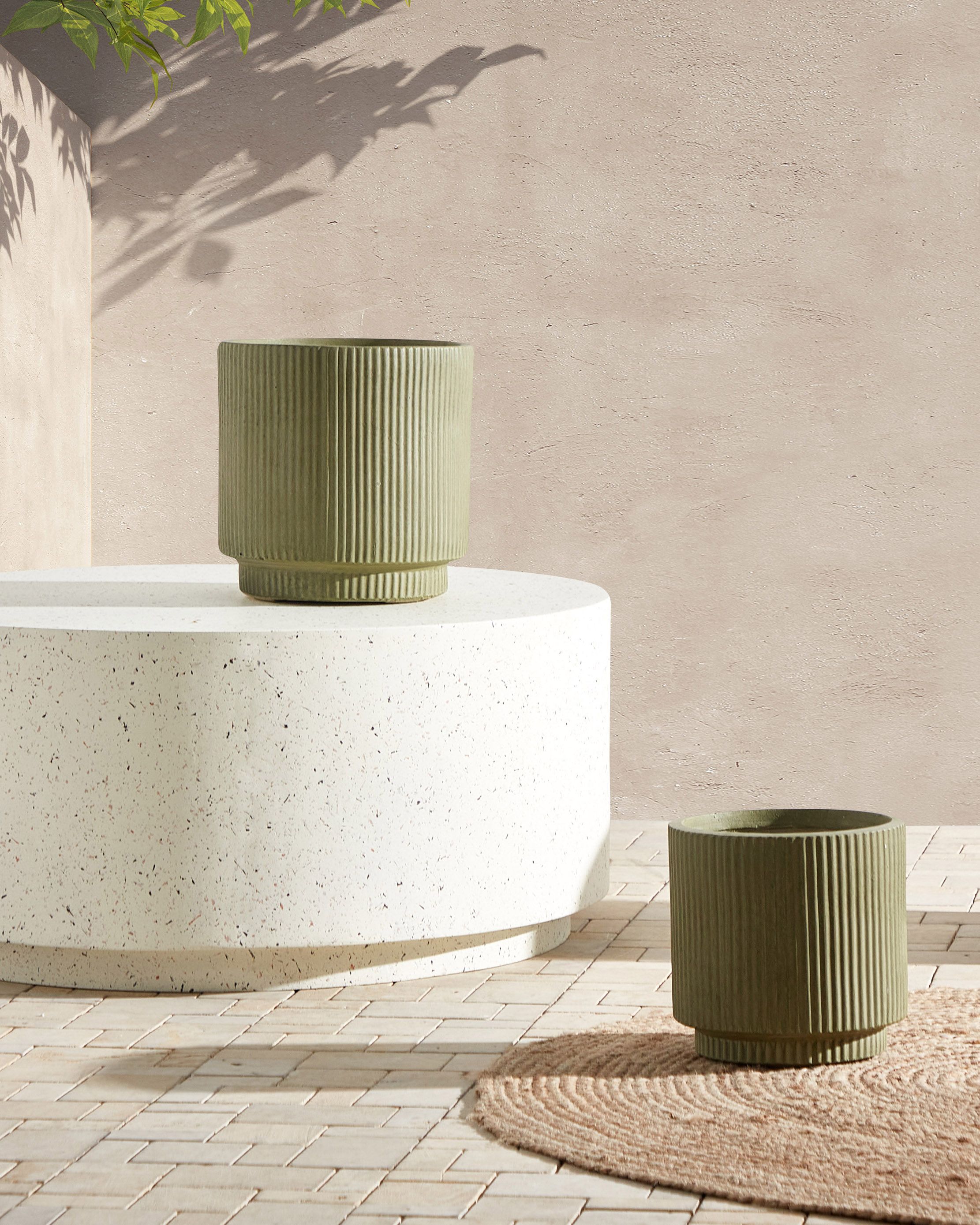 Plant Pot DARIA 30 cm Olive Green
