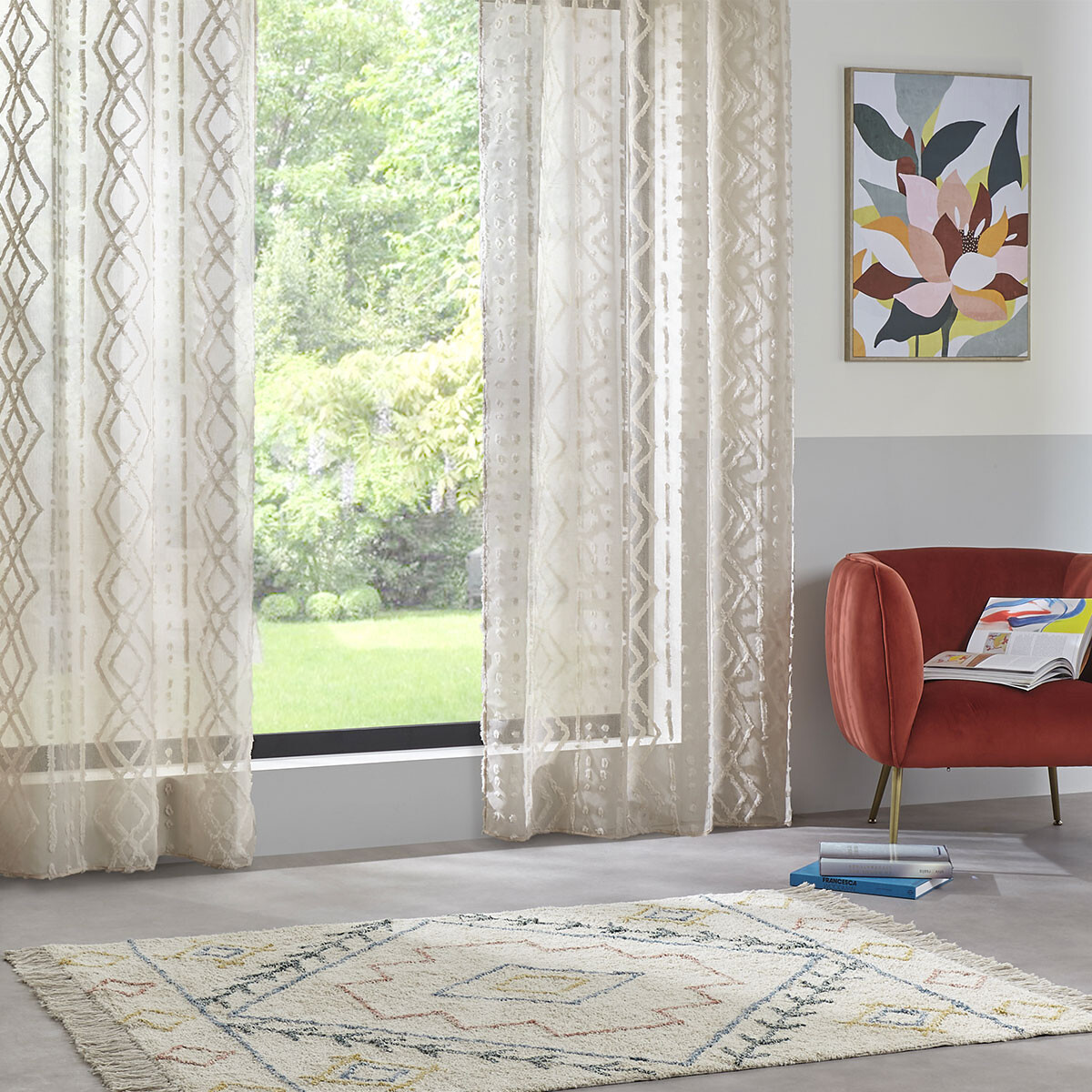 Sheer curtain "Sama" White, 140x240 cm