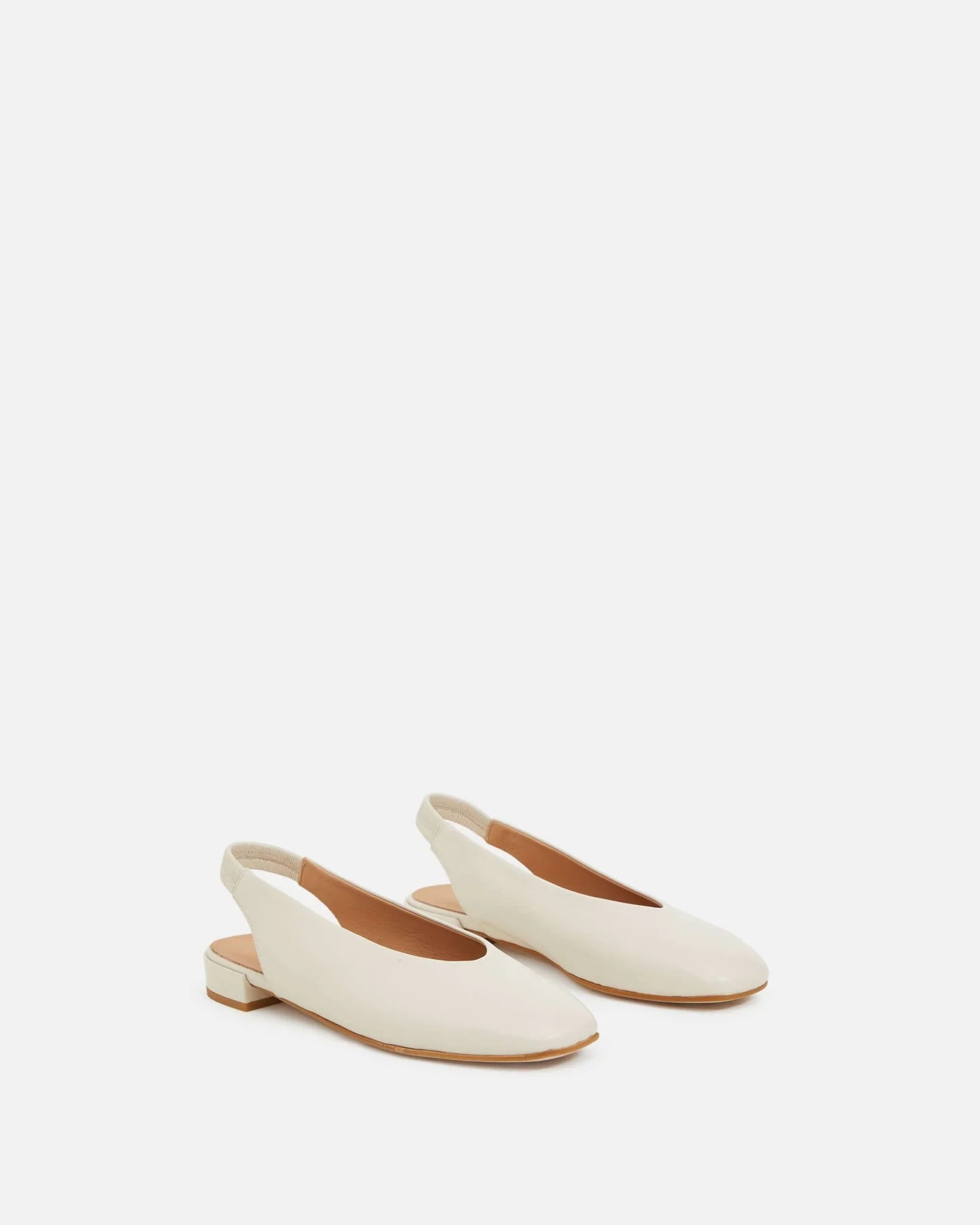 SLINGBACKS ETHENA/LIS ÉCRU - Ballerines en cuir ouvertes