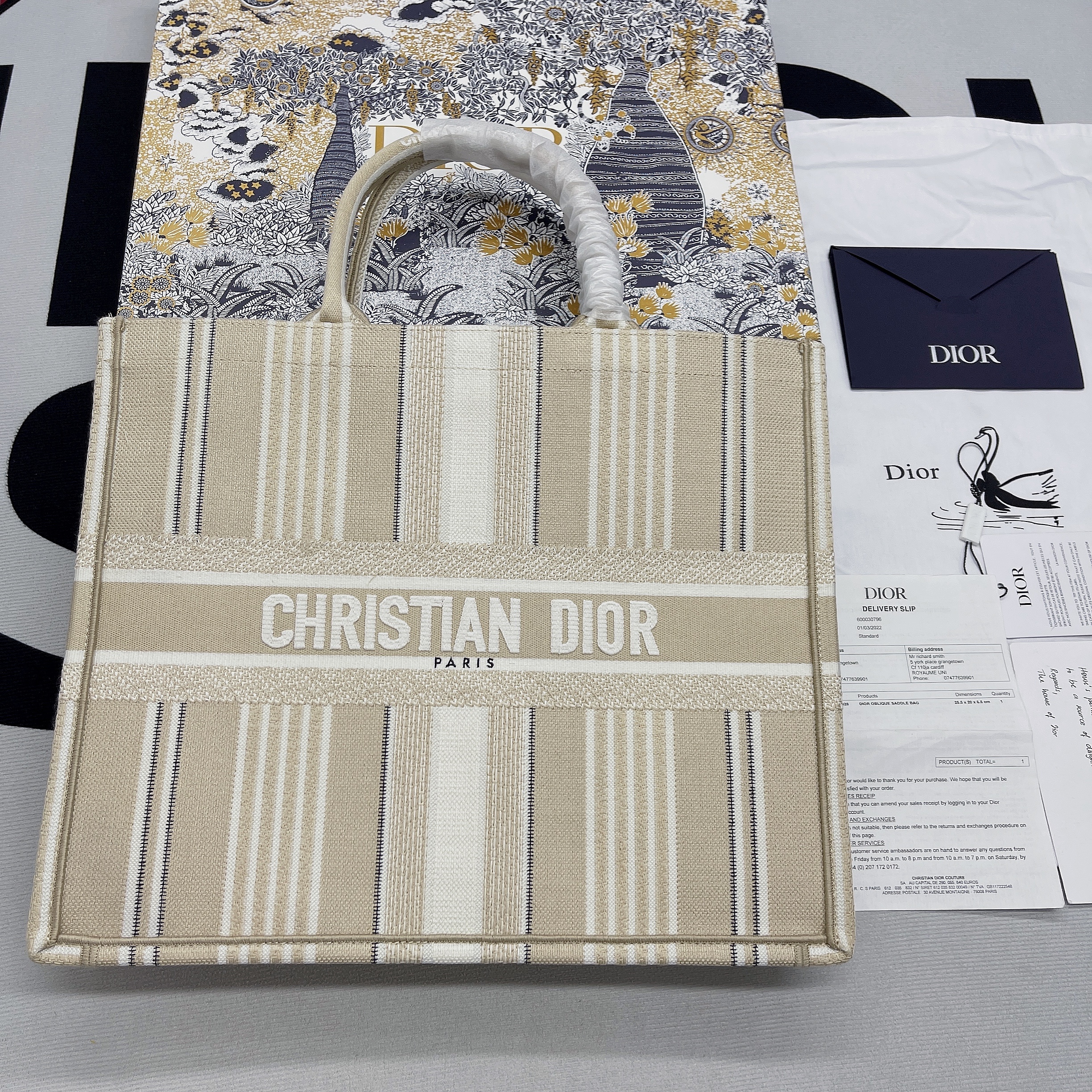 Christian Dior Large Dior Book Tote Cream, For Women, Women’s Handbags 16.5in/42cm CD1:1High-quality replica