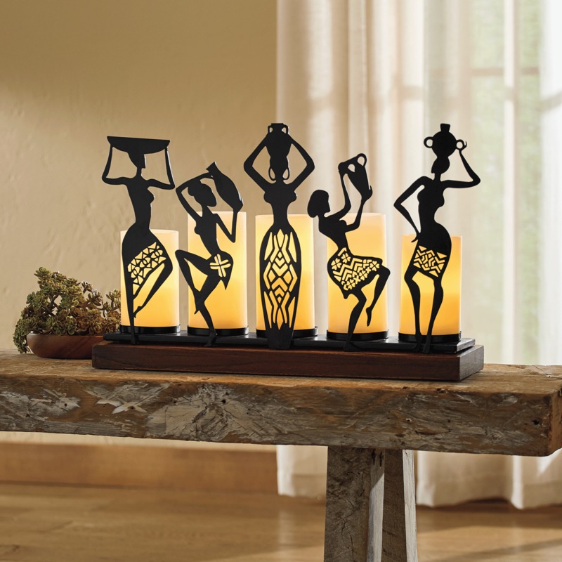 Dancing Ladies Candleholder - MIDNIGHT VELVET CATALOG
