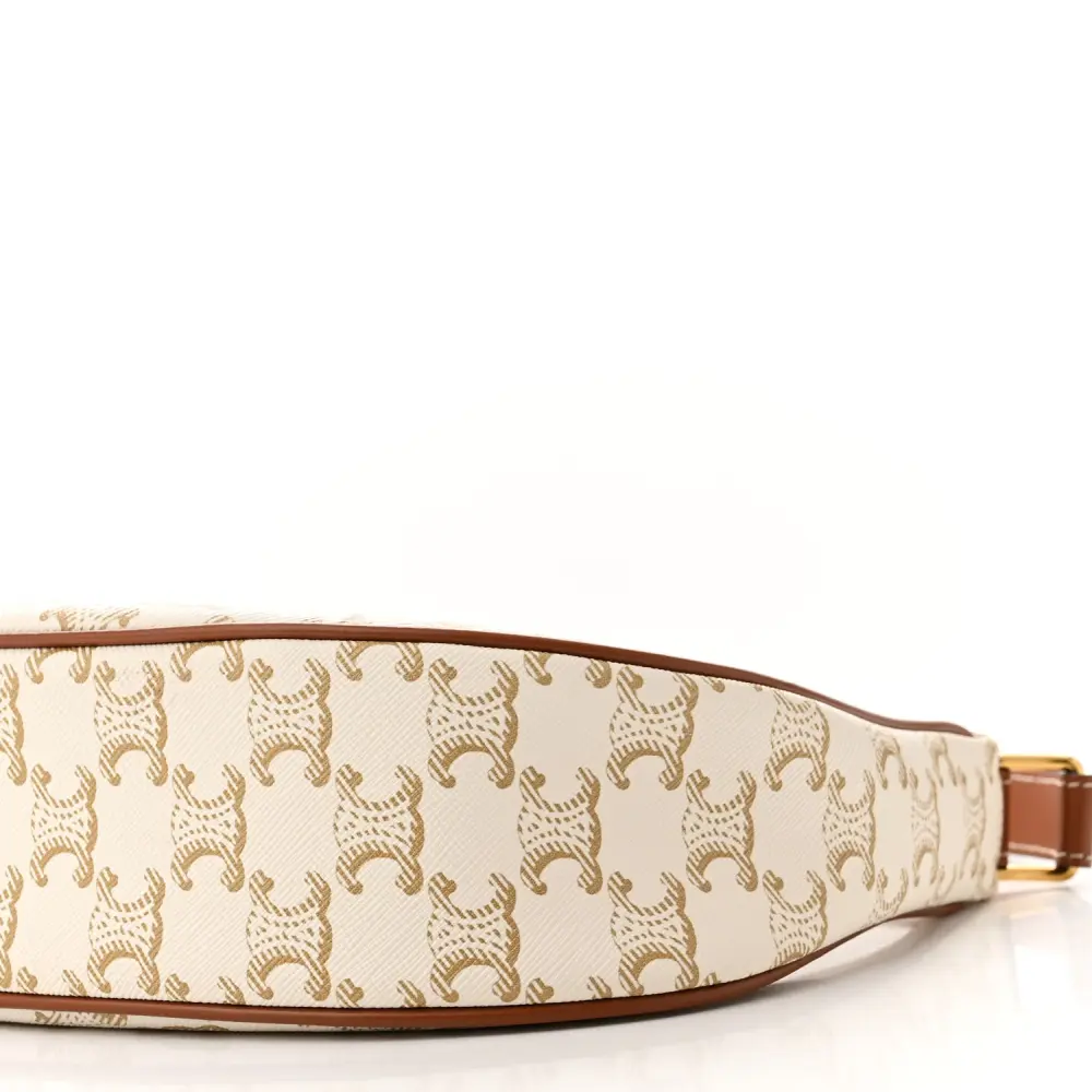 Superfake Celine White Canvas & Calfskin Ava Shoulder Bag Reps1:1High-quality replica