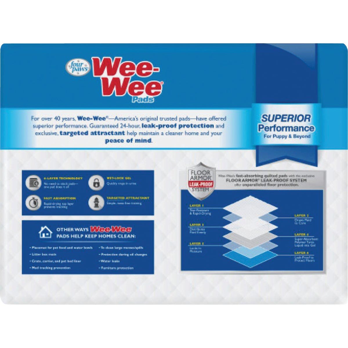 Four Paws Wee-Wee 21 In. x 22 In. Puppy Training Pads (50-Pack)