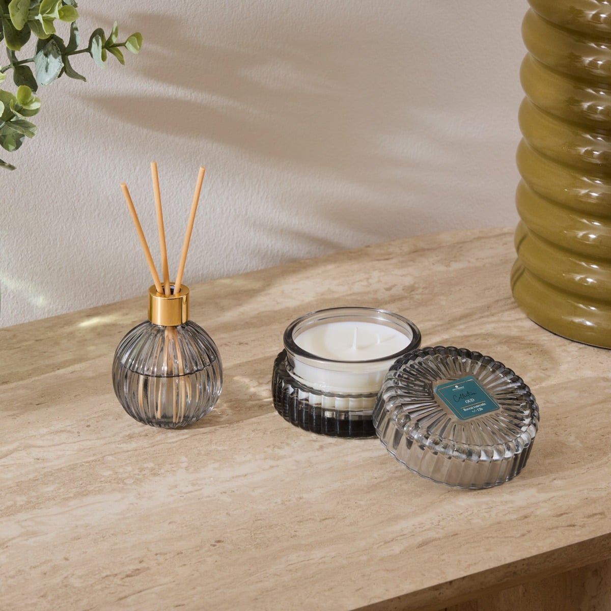 Zestaw zapachowy ALBIE Oud 40 ml + 65 g