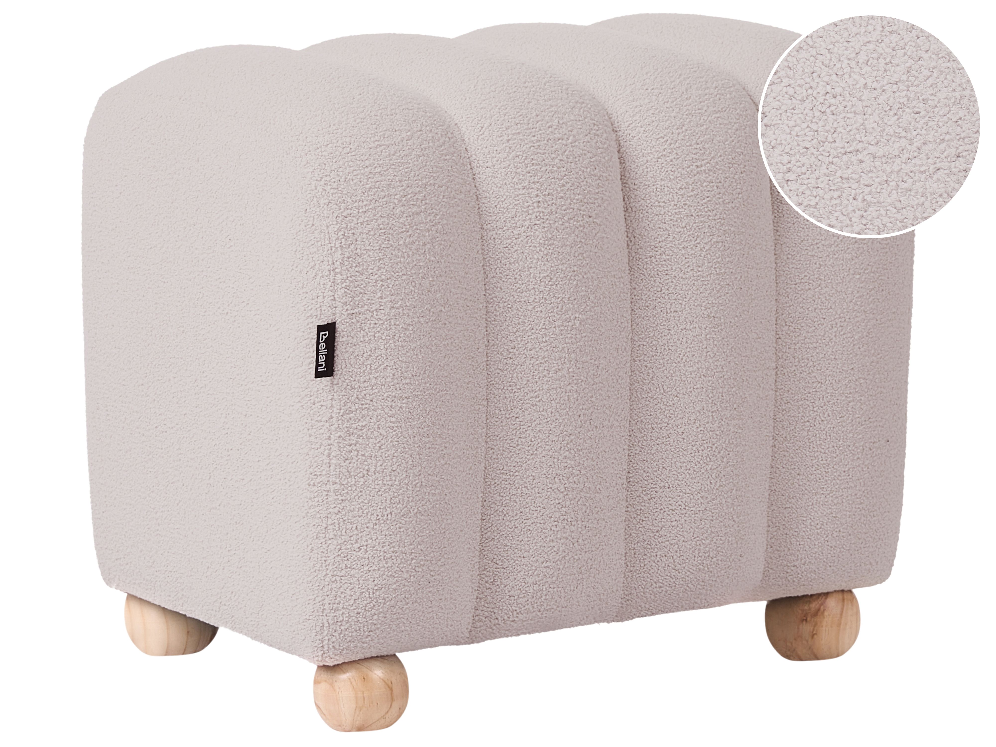 Pouffe IDYLLWILD Boucle Off-White