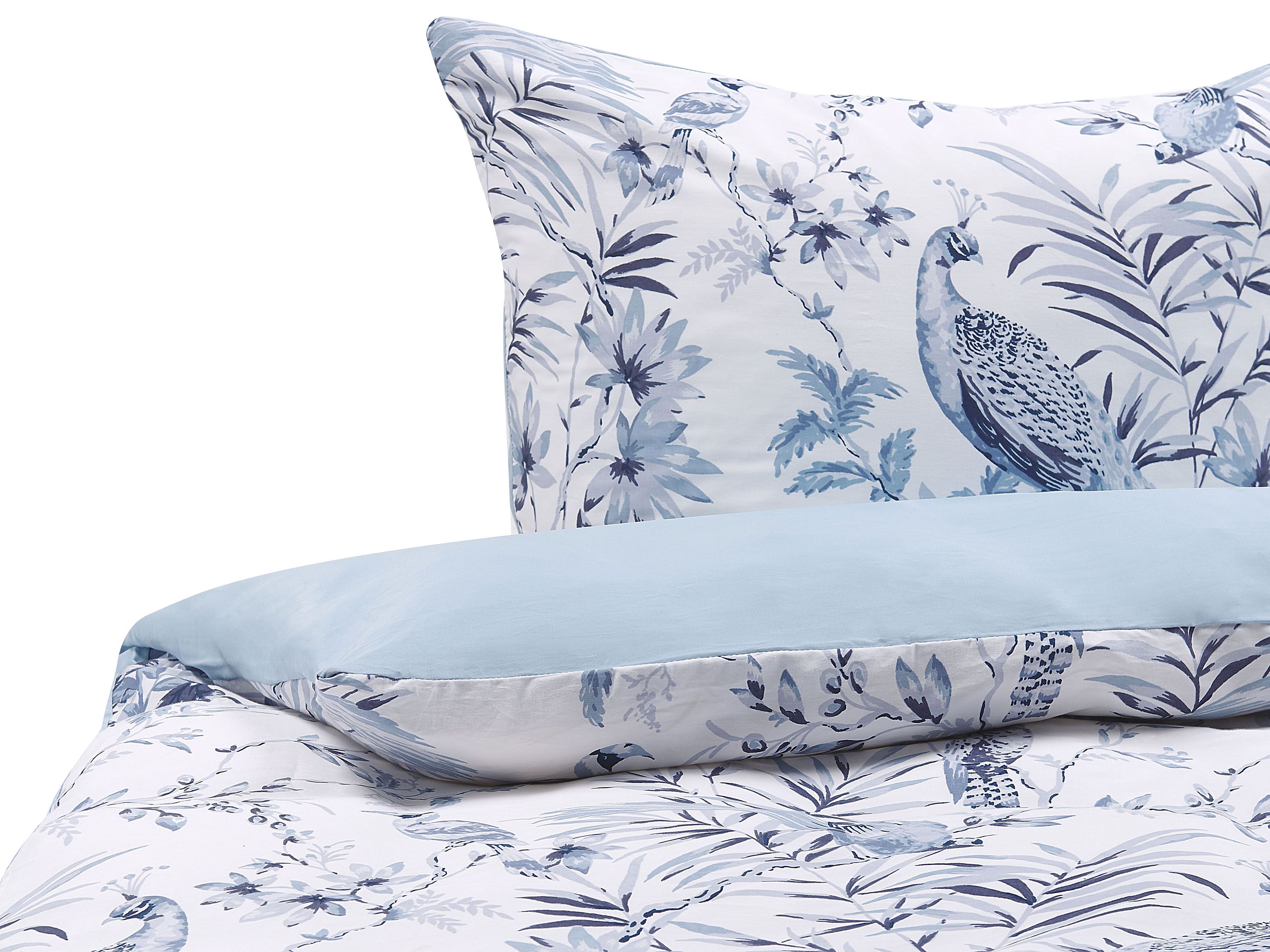 Duvet Cover Set BALLARD Sateen Cotton 135 x 200 cm Blue