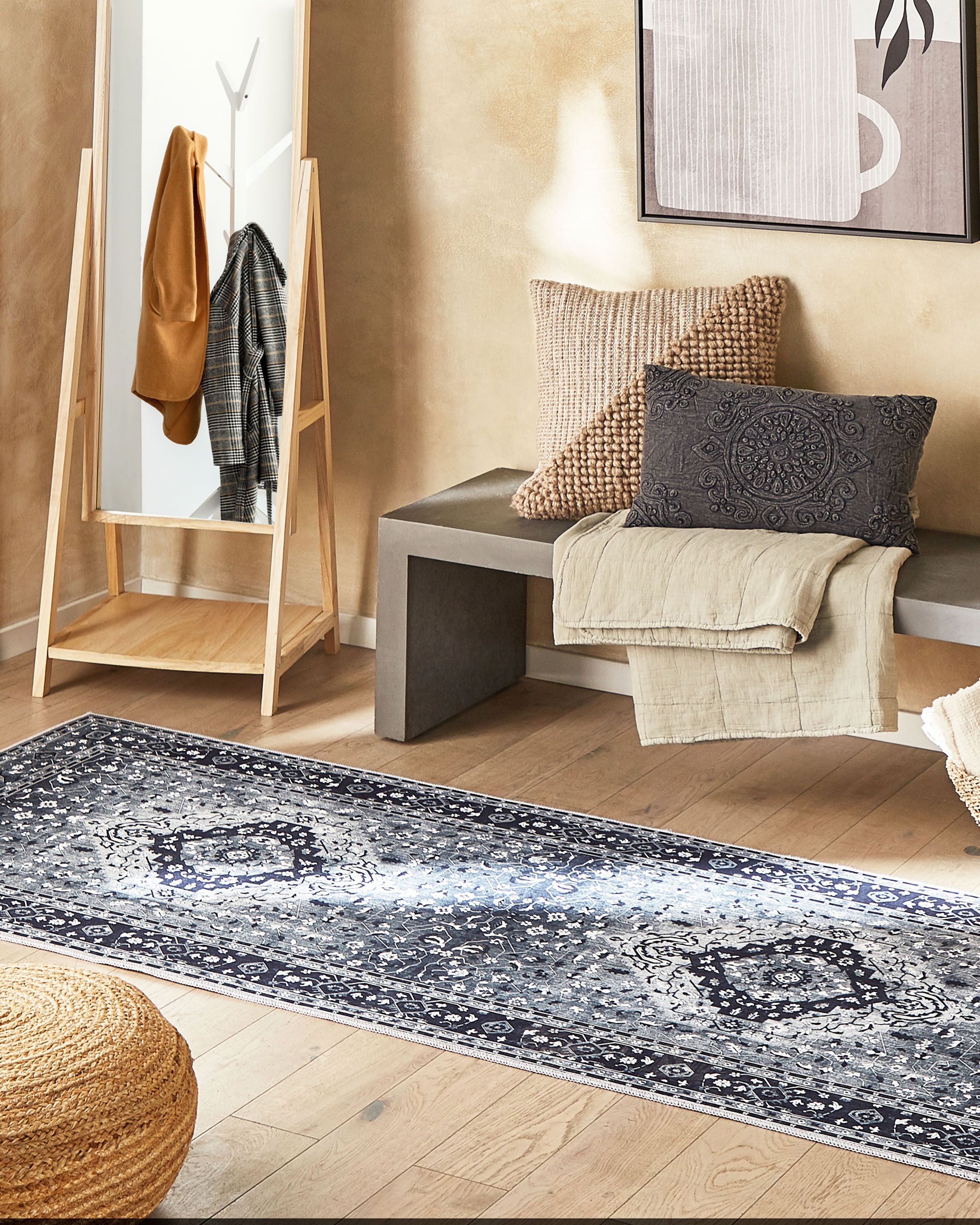 Rug VADKADAM Grey 80 x 300 cm