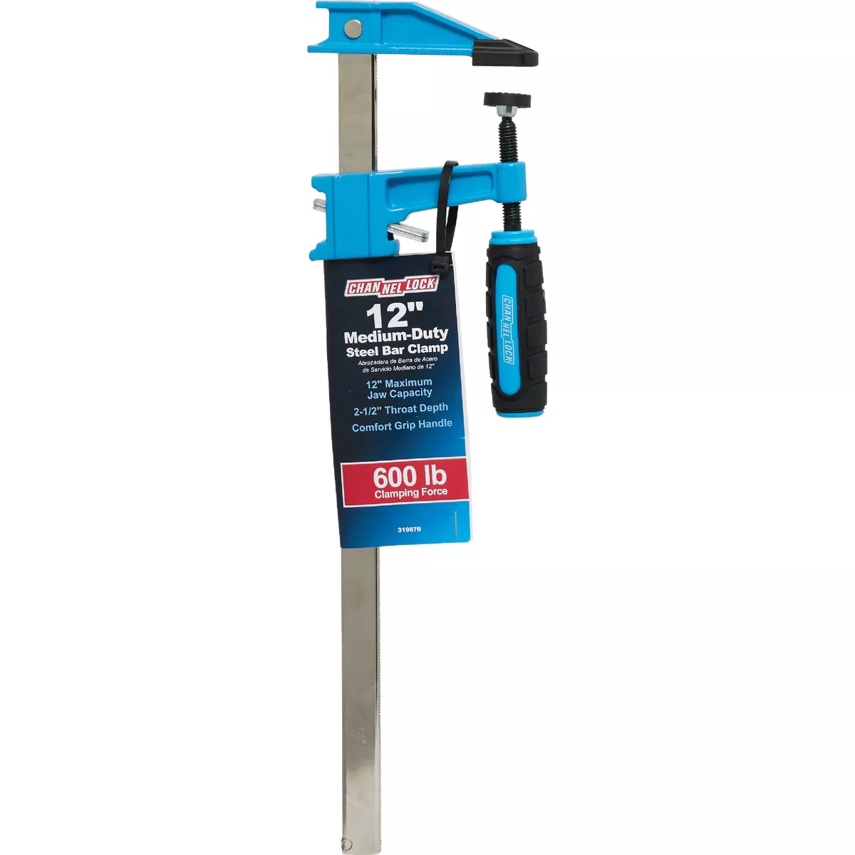 Channellock 12 In. Medium-Duty Steel Bar Clamp