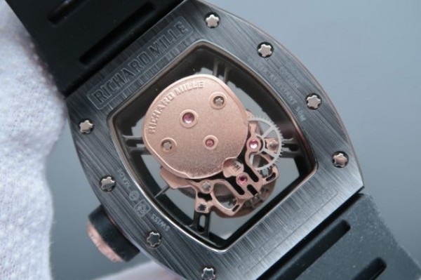Replica Richard Mille RM052 Black Ceramic Full Paved Diamonds Skull Dial Black Rubber Strap MIYOTA8215 - Top club