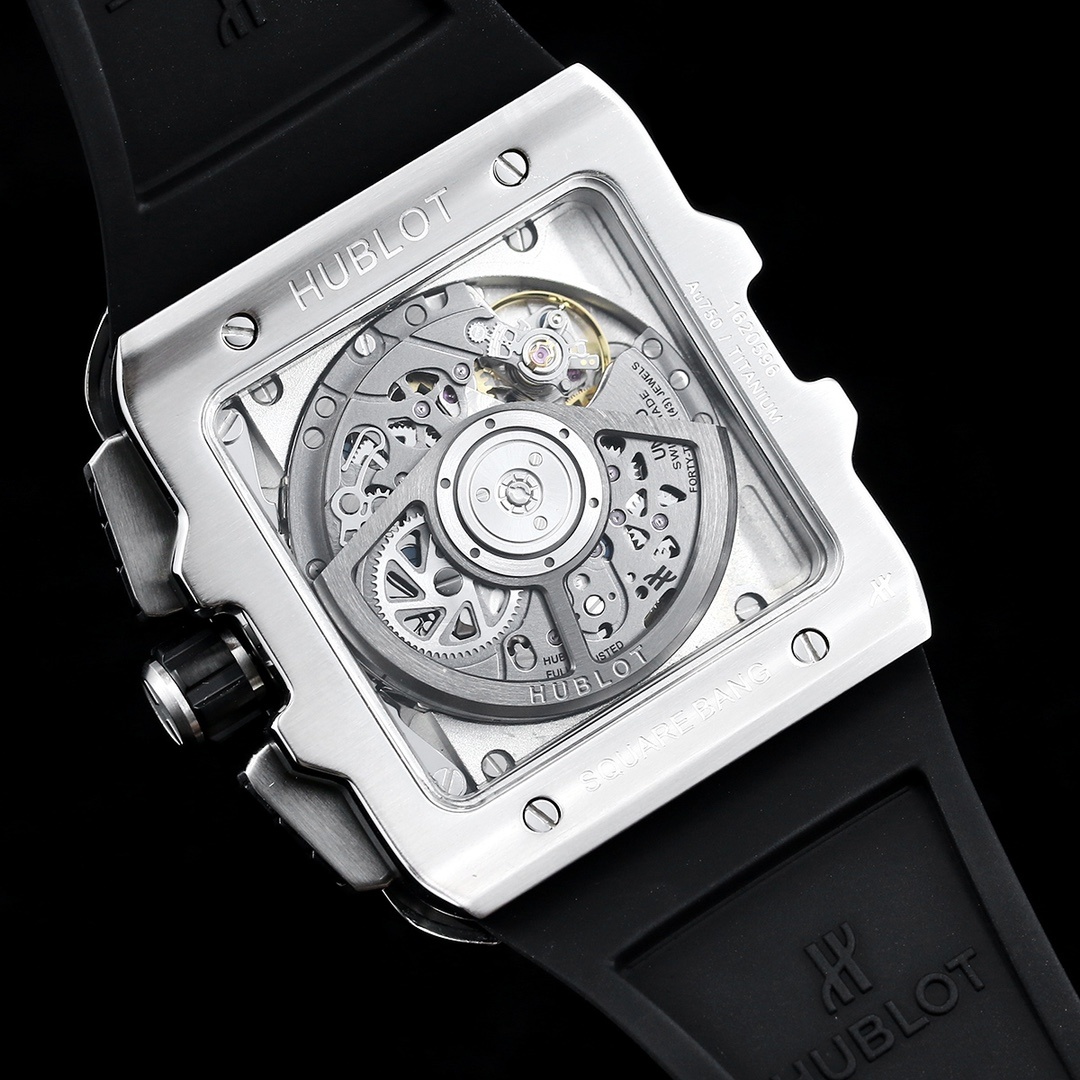 Hublot Big Bang, Square Bang Unico 42mm Textured Rubber Strap(1:1 replica) - Top club