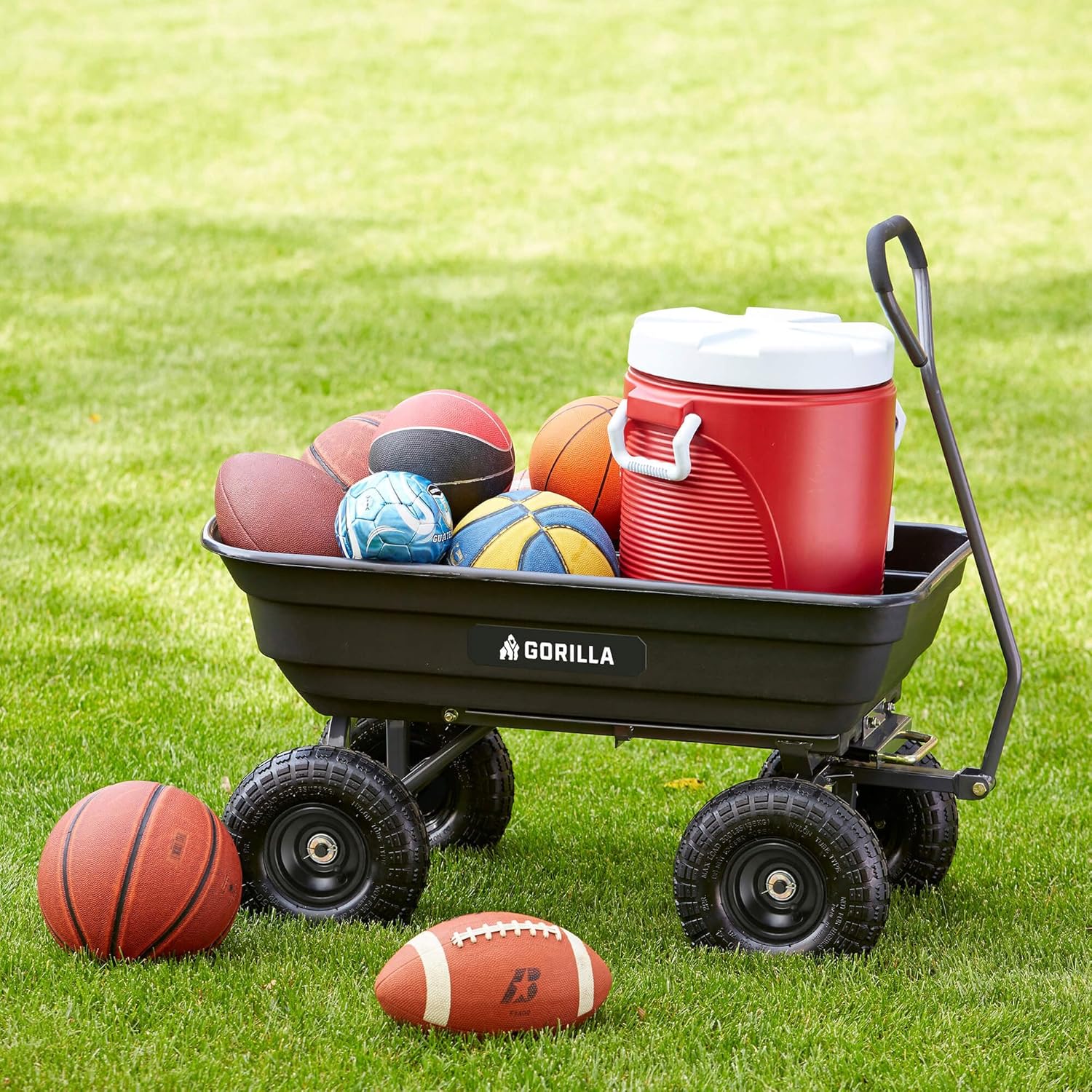 Gorilla Carts Utility Dump Wagon 6 Cubic Feet 1200 lb Capacity Black - GOR6PS - Image 25 Gorilla Carts Utility Dump Wagon 6 Cubic Feet 1200 lb Capacity Black - GOR6PS - Image 25