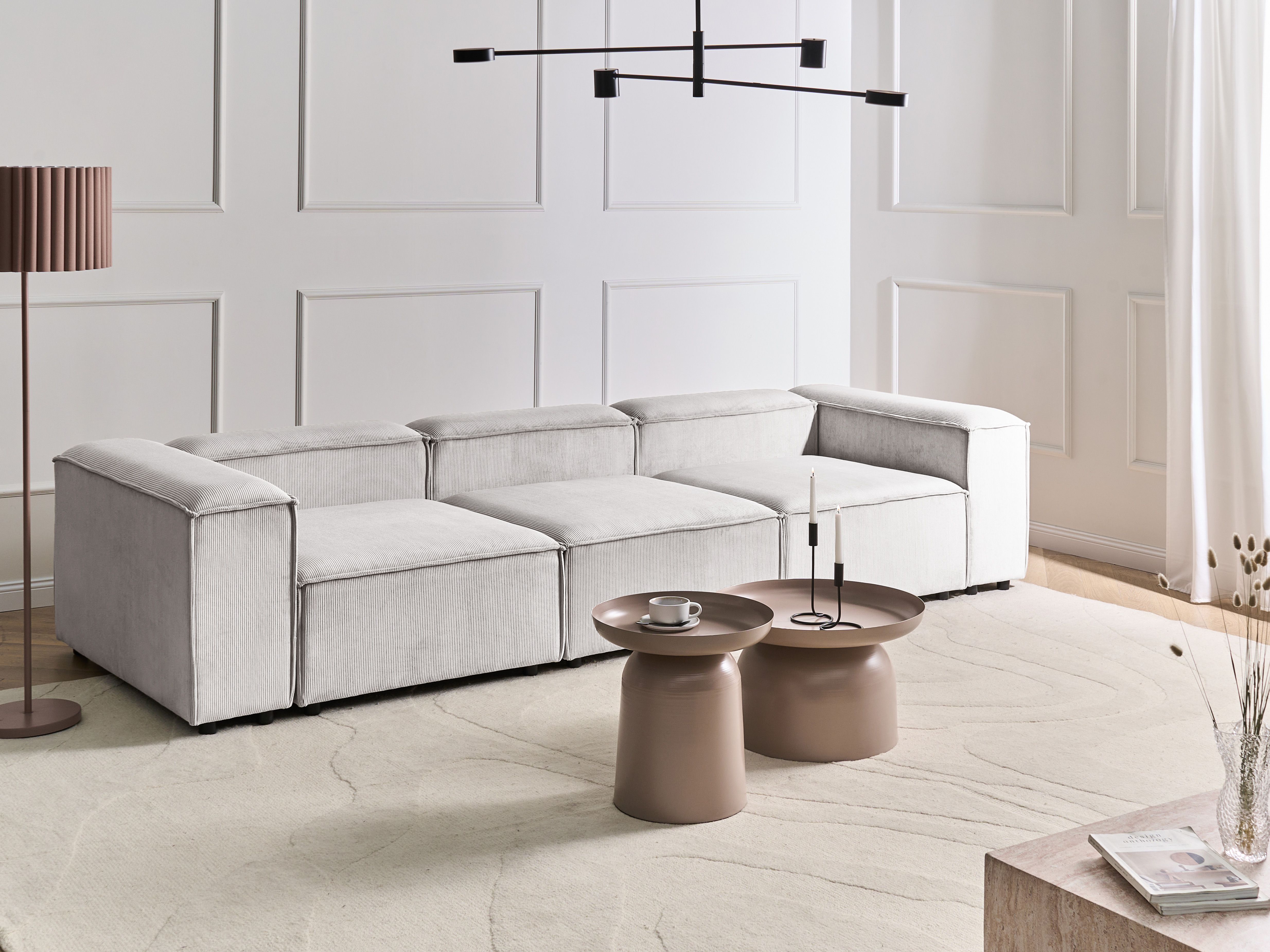 Modular Sofa 3 Seater ARDAL Corduroy Off-White