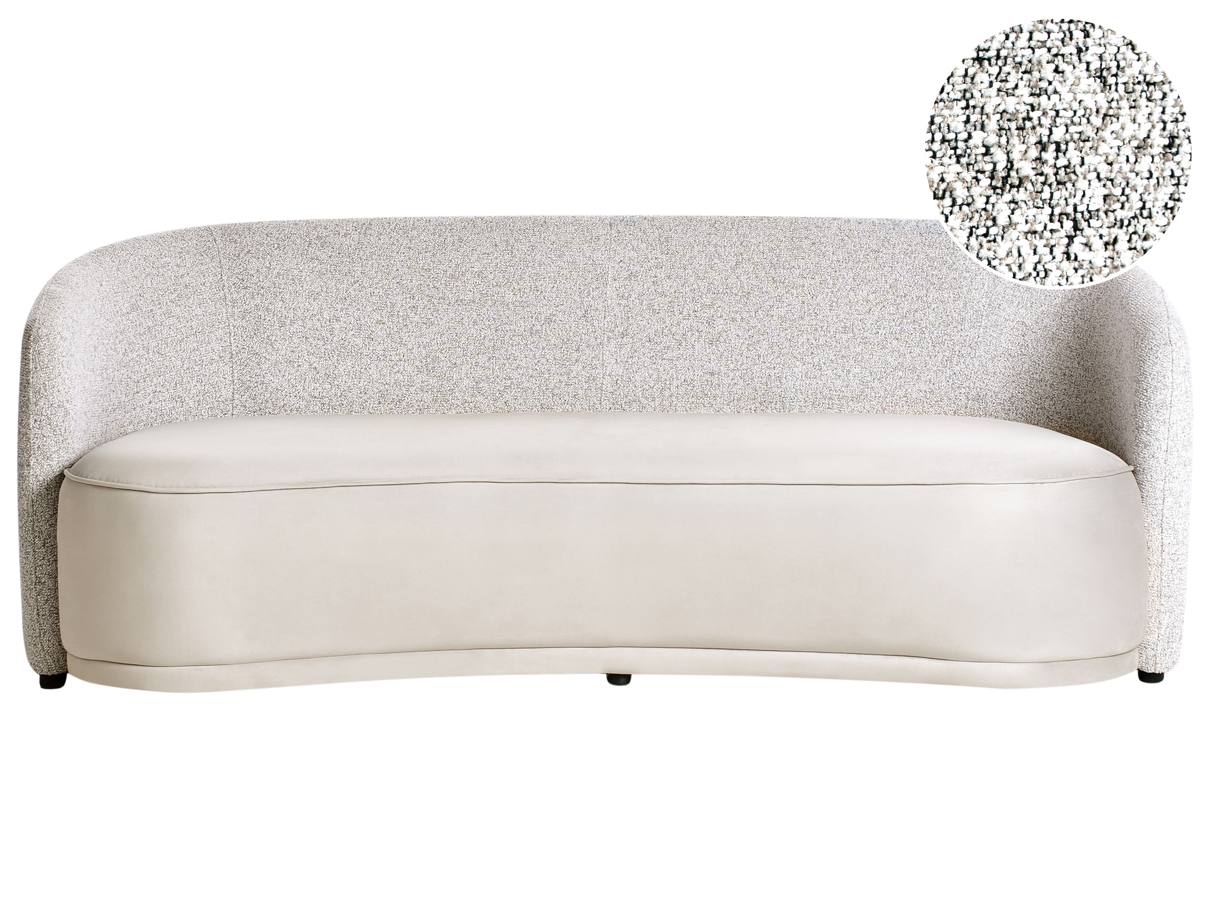 Sofa 3 Seater ROSET Fabric Light Beige