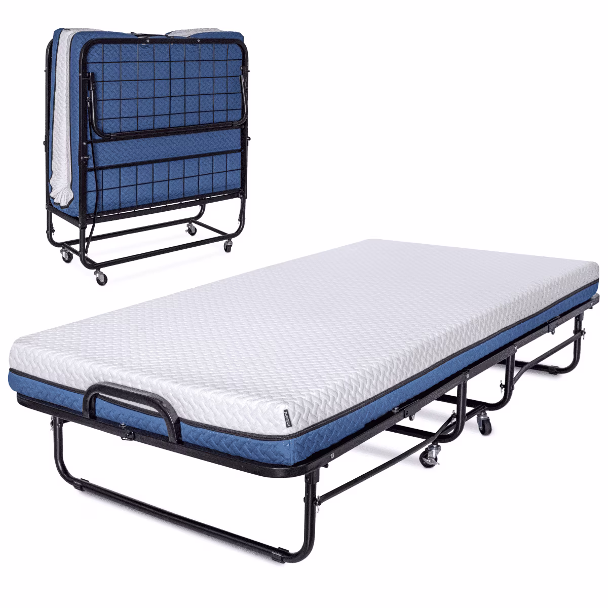 Milliard Diplomat Adjustable Size Modern Folding Bed with Memory Foam Mattress - Image 7