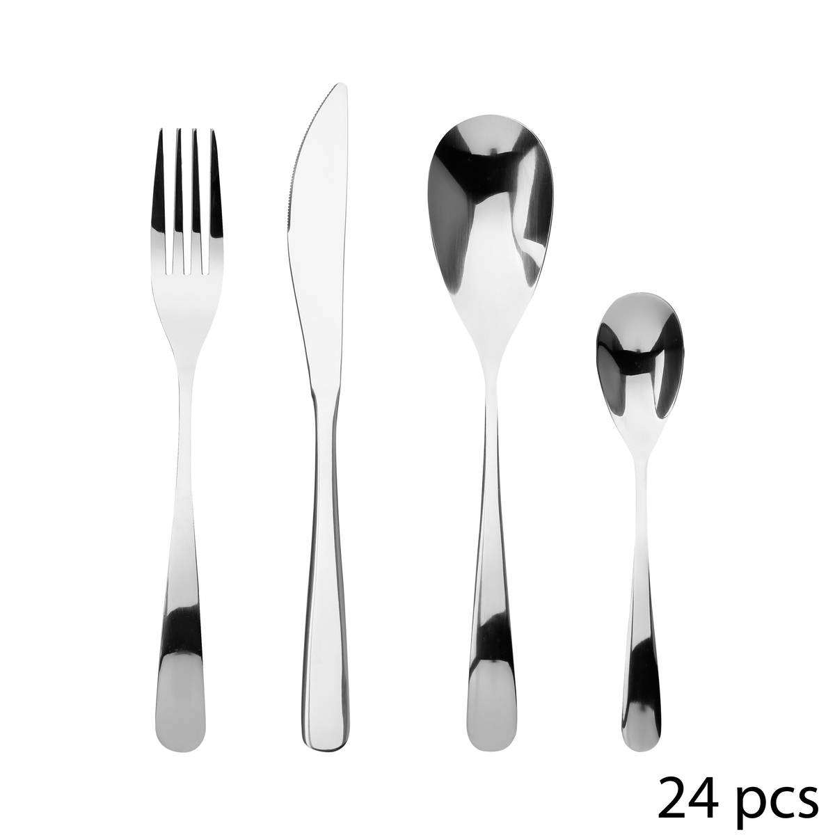 24-piece cutlery set "Mesa" Silver