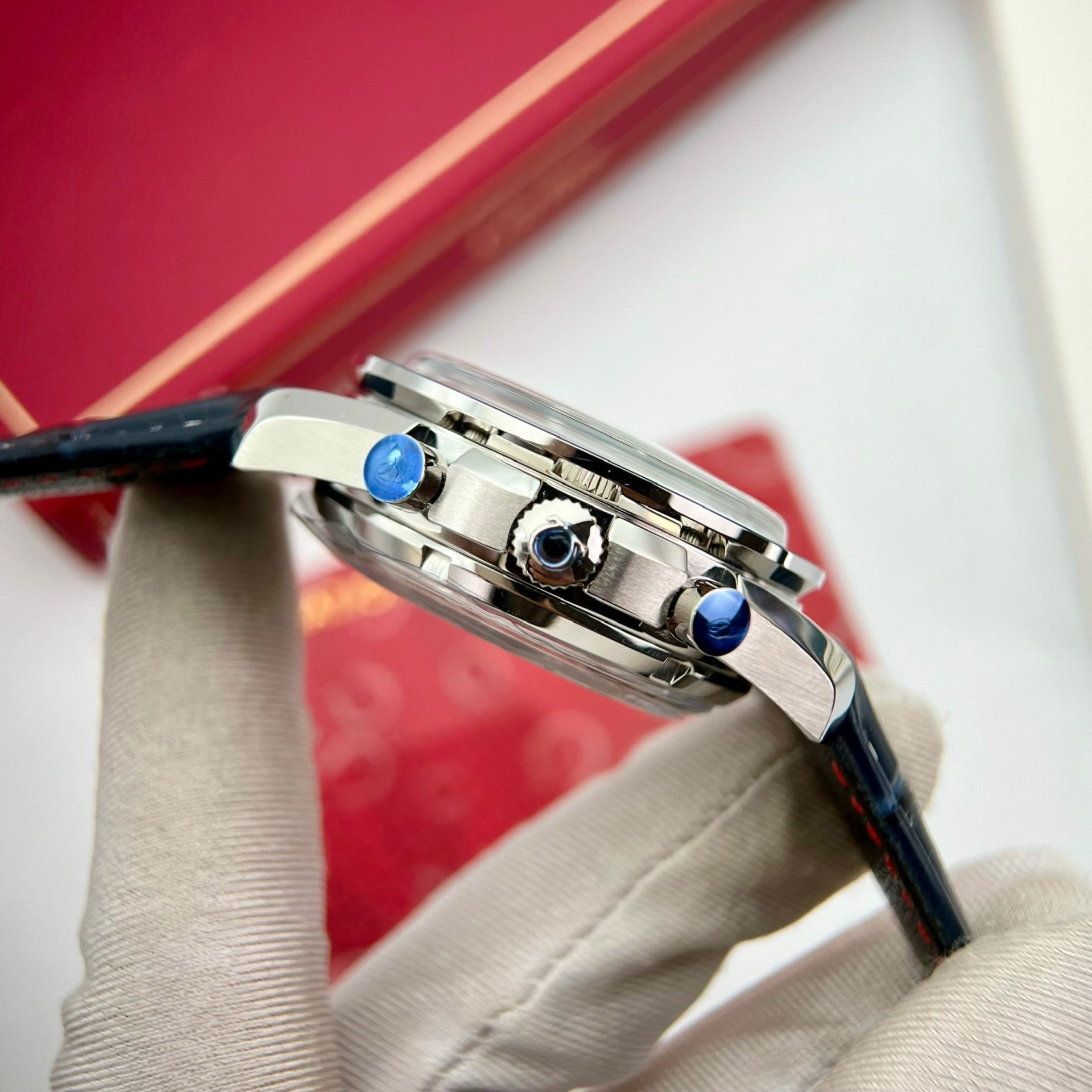Omega Replica Watch Speedmaster Co-Axial Moonphase Blue Dial 44mm - Top club