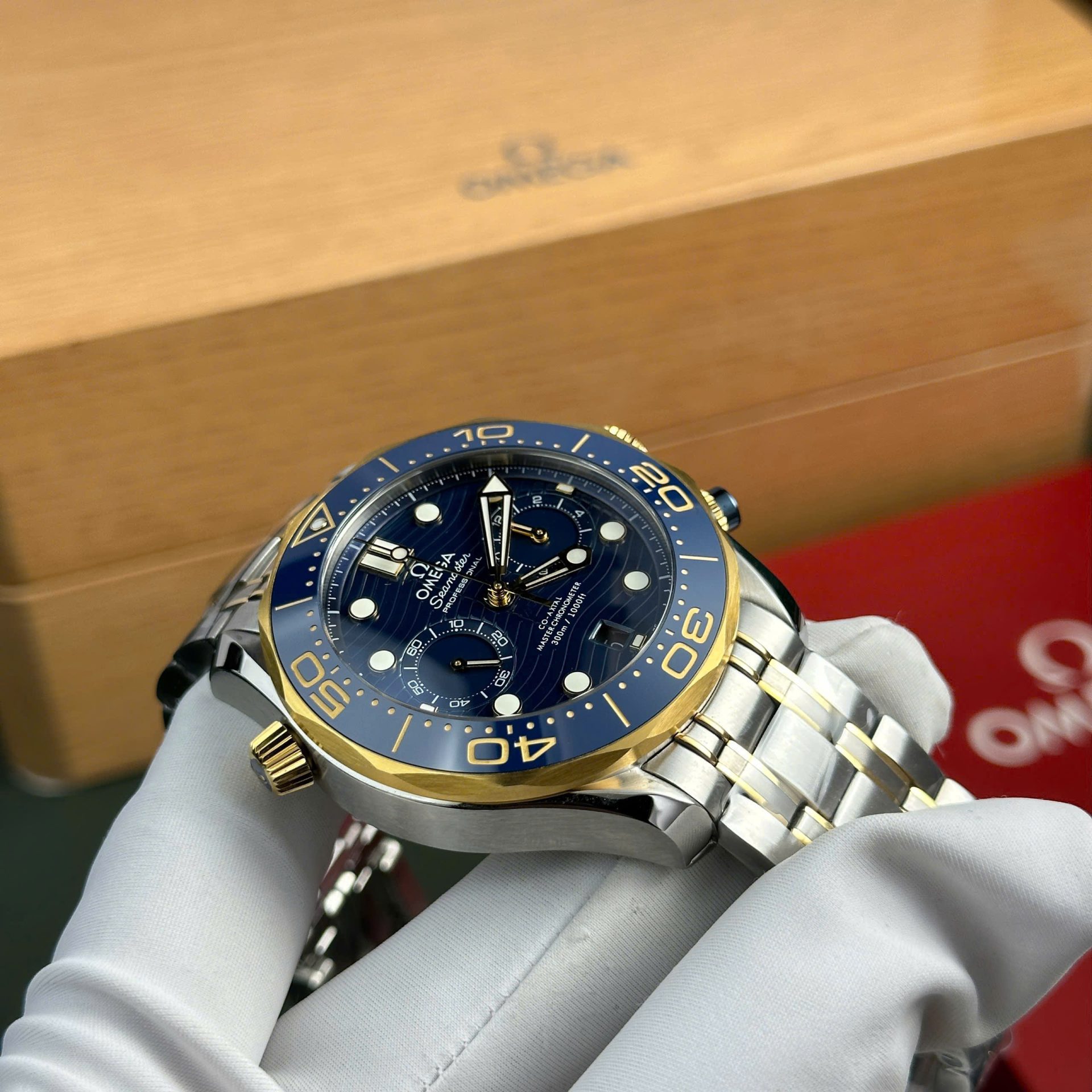 Omega Seamaster Diver 300M Chronograph Replica 11 Watch Dial Blue N1 Factory 44mm - Top club