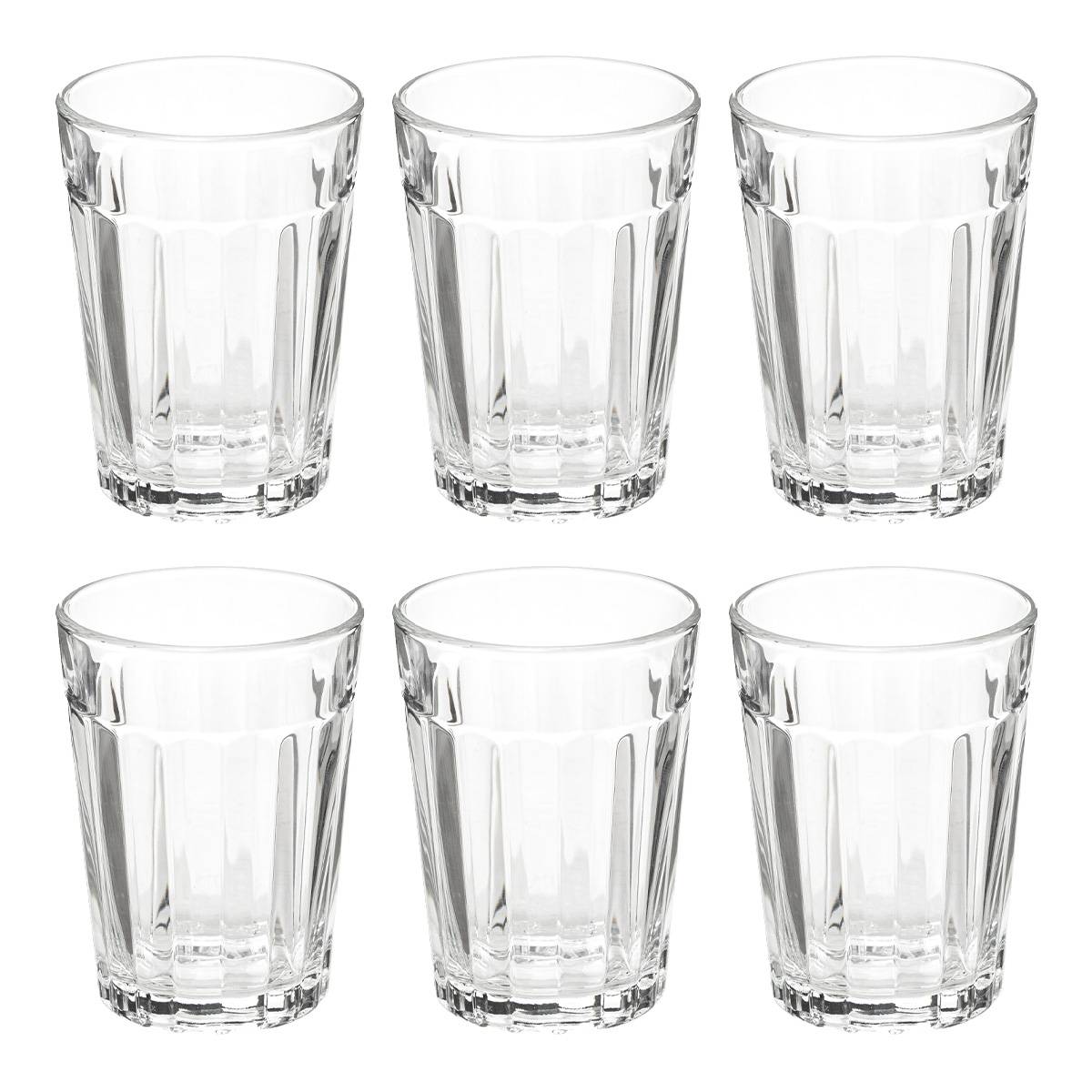 Set of 6 low tumblers "Lorenz'Eau" 250 ml, Transparent