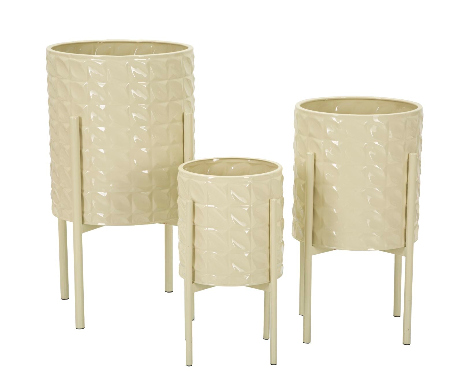 Mauro Ferretti Betsy Gekleurde metalen vaashouder set 3 stuks