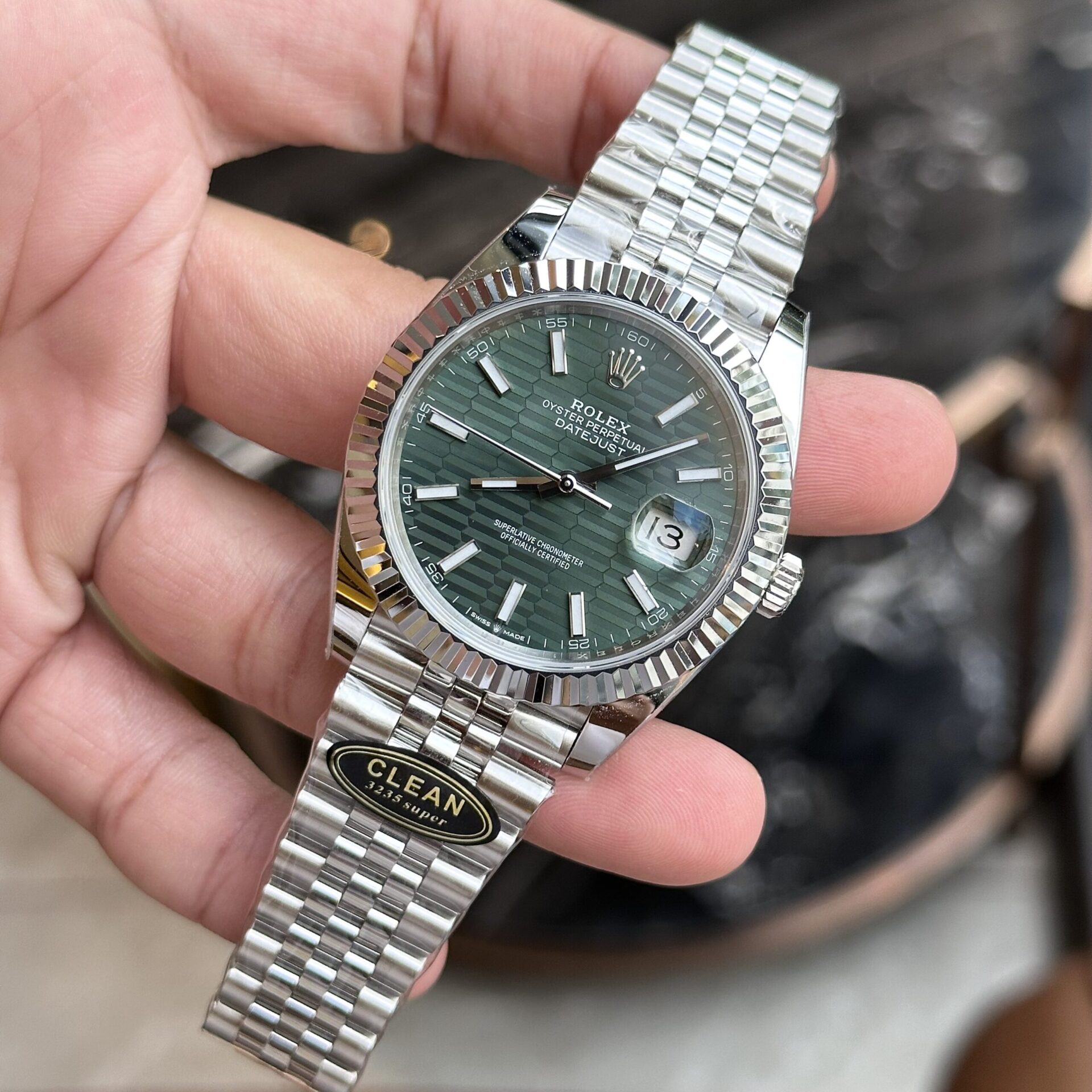 Rolex Replica Watch DateJust 126334 Green Fold Dial Clean Factory 41mm - Top club