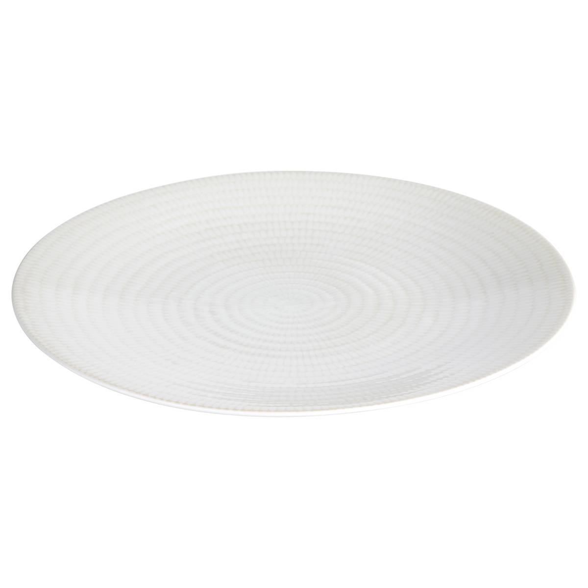 Flat plate "Rice" D.27.5 cm, White