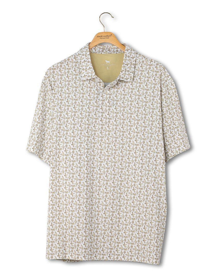 0126-MN-POLO-WTRDUDE-BEIGE - Simply Southern Outlet