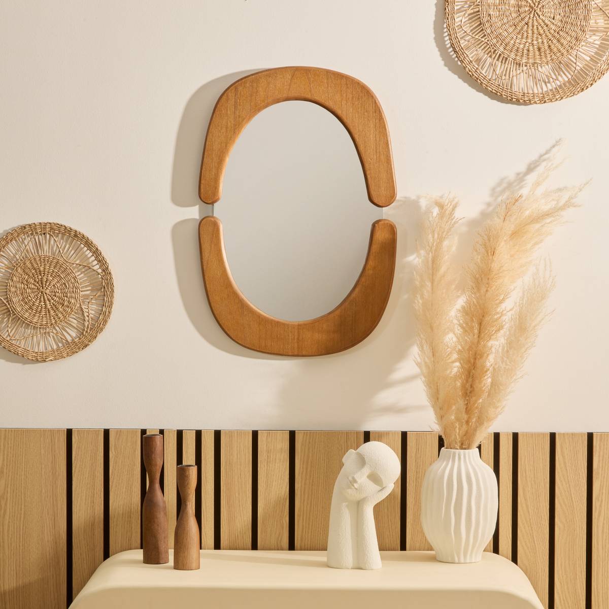 Mirror "Antoine" Mahogany Brown, 58x40 cm