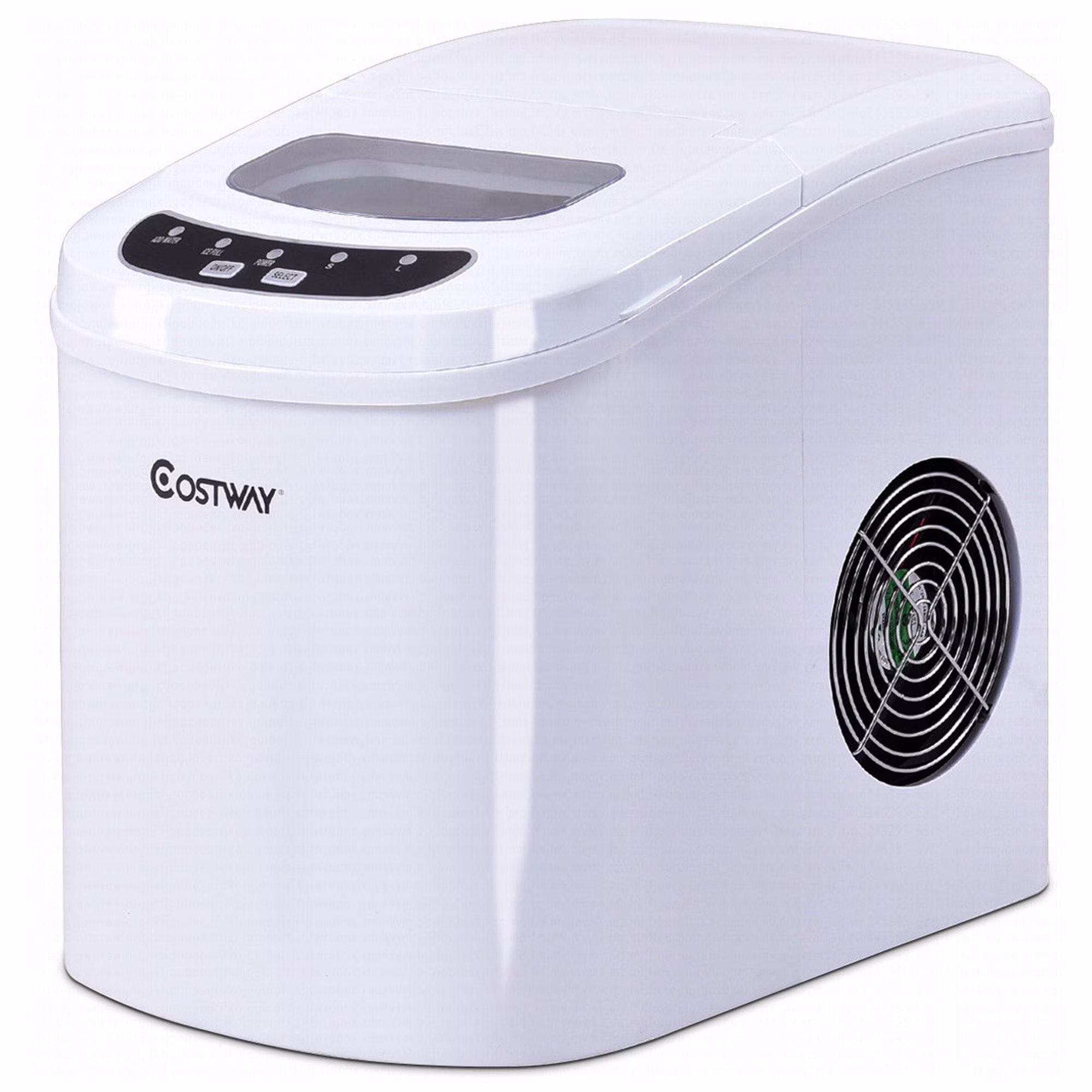 Costway Silver Portable Compact Electric Ice Maker Machine Mini Cube 26lb/Day - Image 11