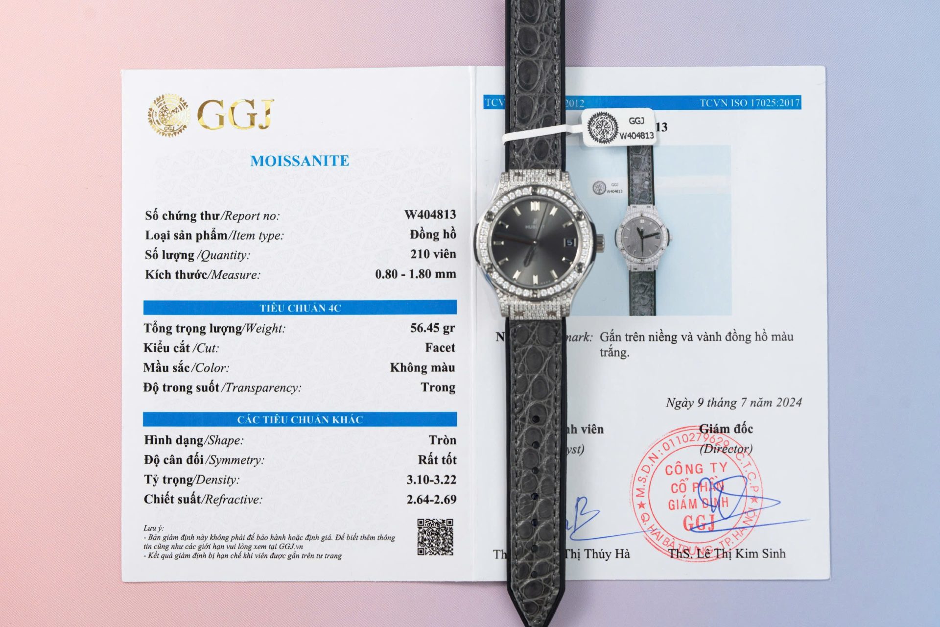 Hublot Classic Fusion Replica Watch Moissanite Diamond Hong Kong Gray Dial 33mm - Top club