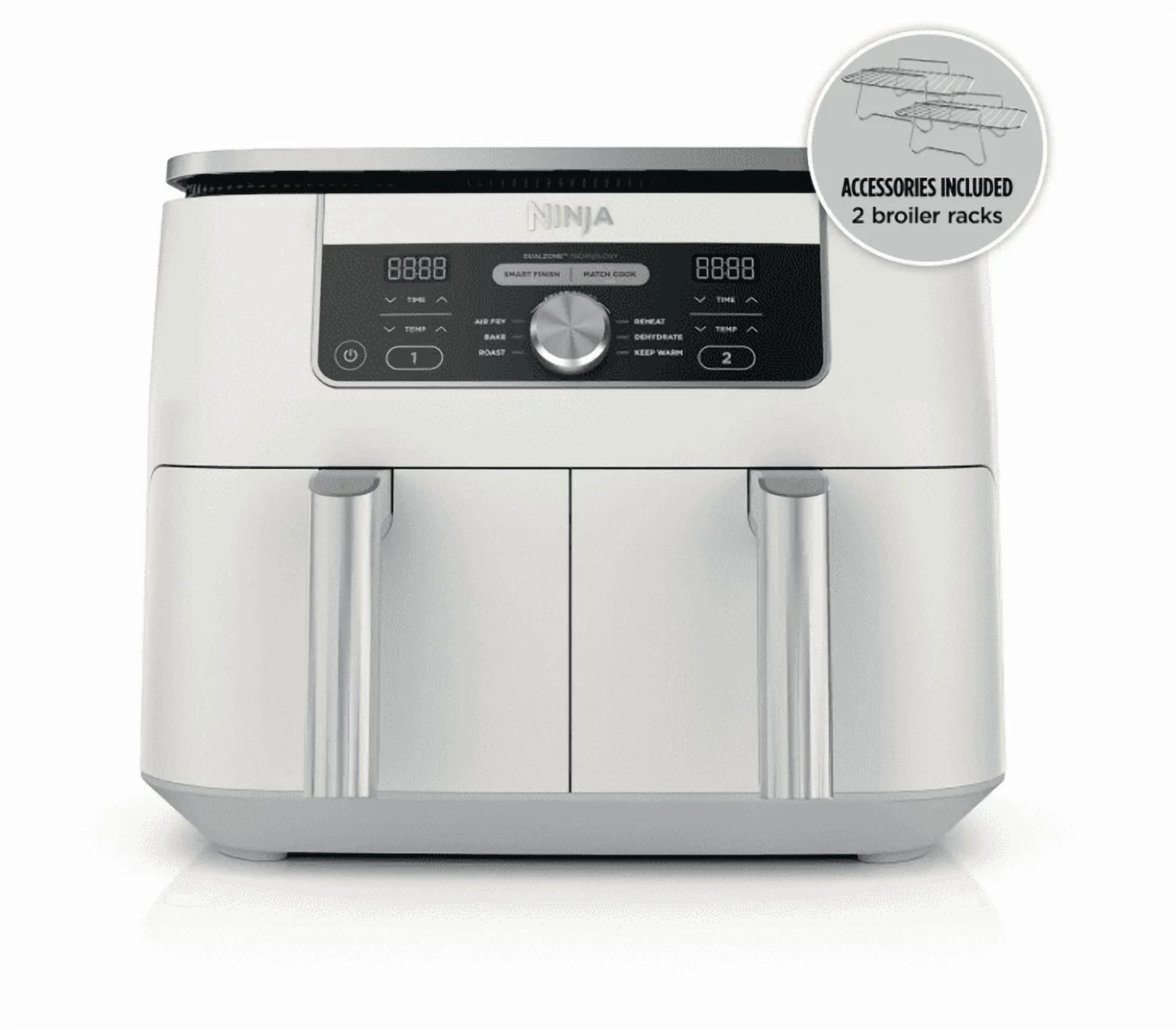 Ninja Foodi 6-in-1, 8 Quart 2-Basket Air Fryer with DualZone Technology -White - Image 3