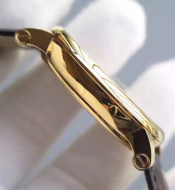 Replica Cartier Rotonde De Cartier Tourbillon YG Leather Strap - Top club