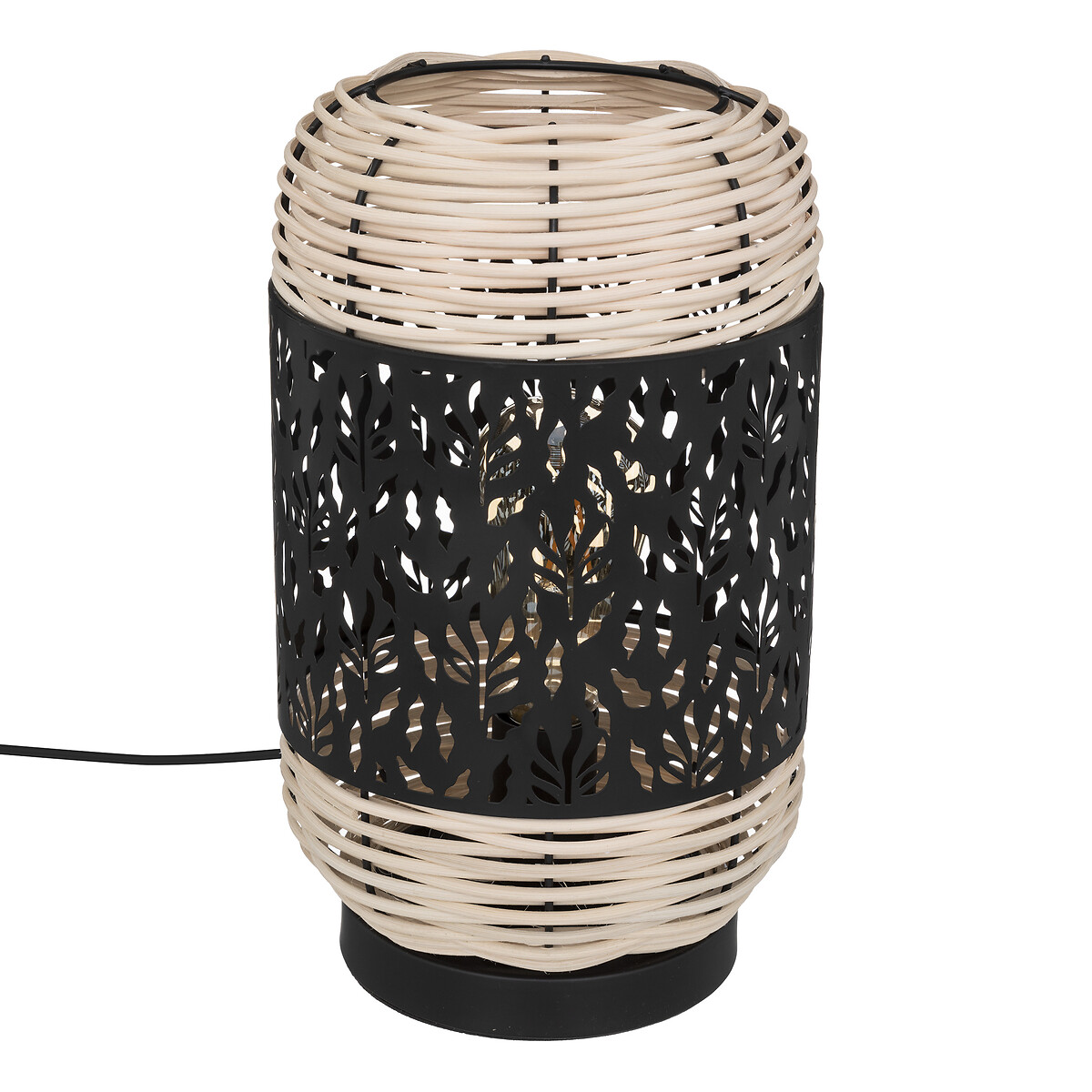 Cylinder lamp "Cosy" Black, H.30 cm