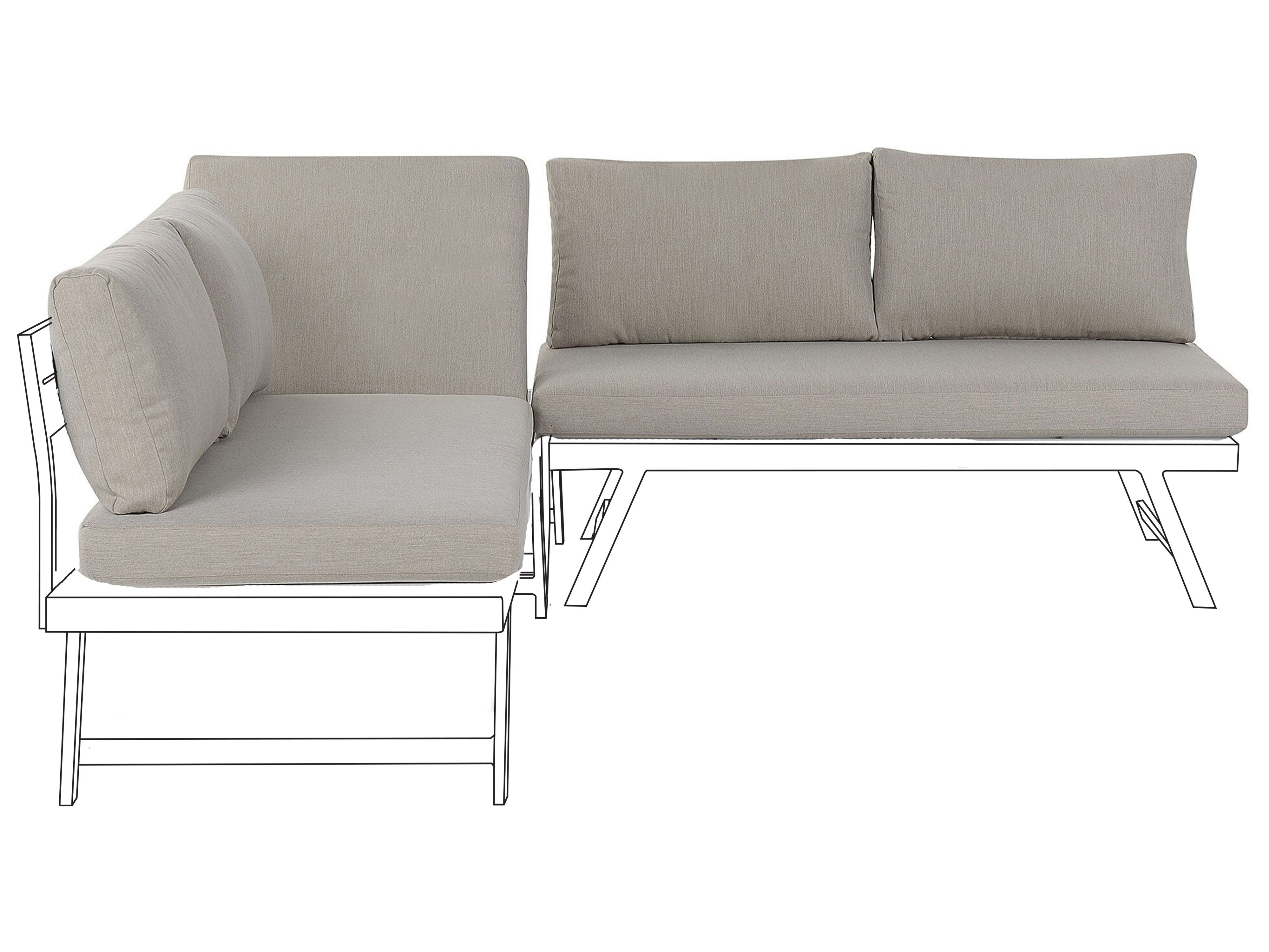 Outdoor Cushion Cover Set COCCORINO Taupe