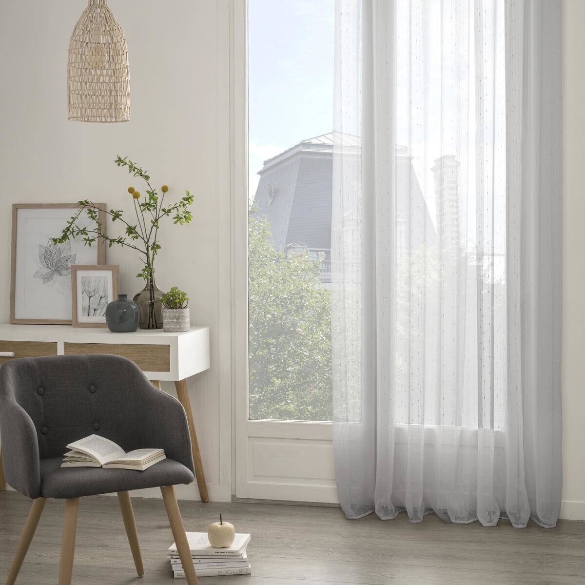 Sheer curtain "Anissa" Grey, 140x240 cm