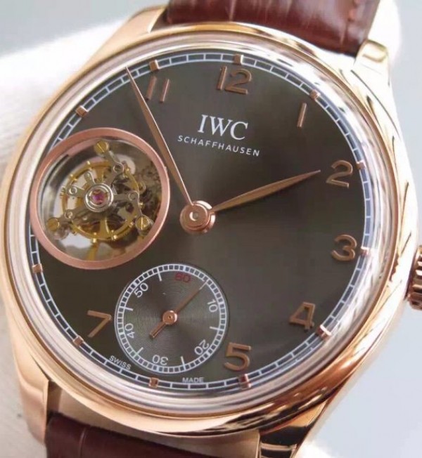 Replica IWC Portuguese Tourbillon IW5463 RG Gray Dial - Elite Watch Atelier
