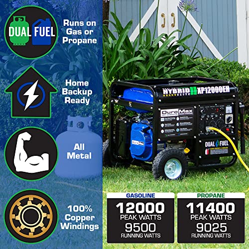 DuroMax Dual Fuel Generator 12,000W Gas/Propane, 457cc 4-Stroke - XP12000EH - Image 14 DuroMax Dual Fuel Generator 12,000W Gas/Propane, 457cc 4-Stroke - XP12000EH - Image 14