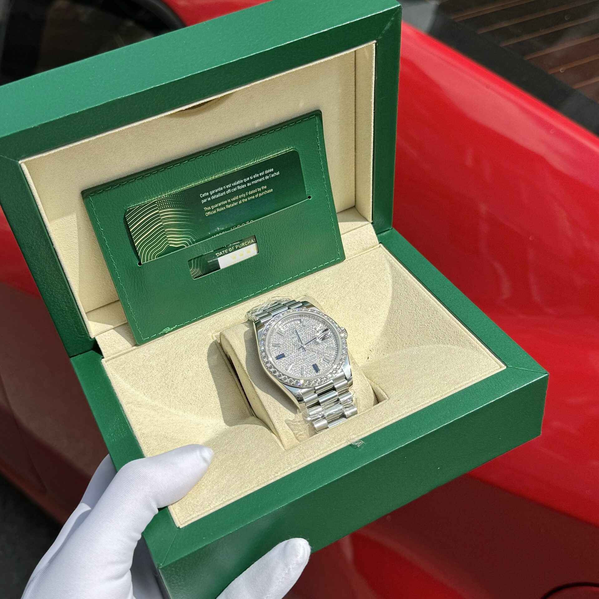 Rolex Day-Date Moissanite Diamond Replica Watch GM Factory V2 40mm - Elite Watch Atelier