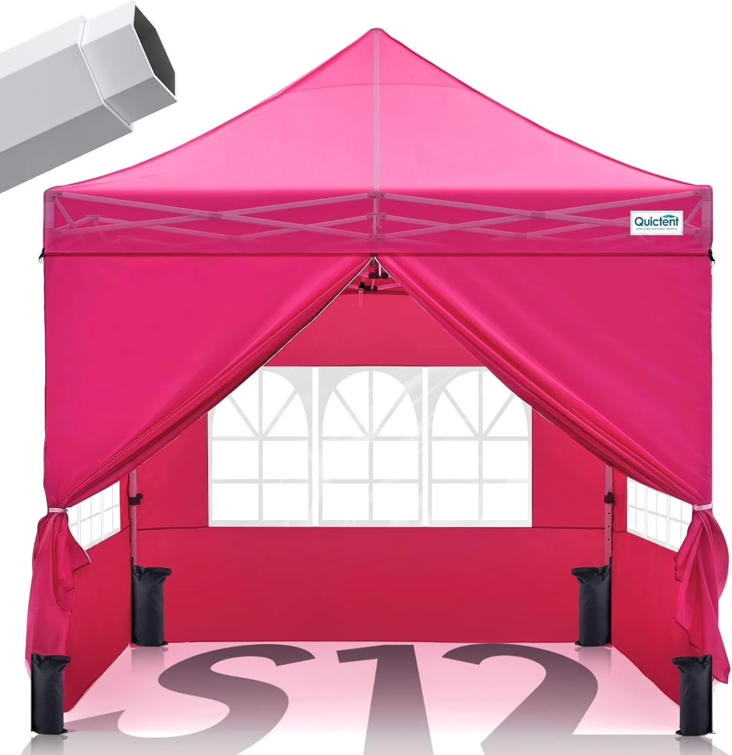Quictent 10 x 10 ft Pop-Up Canopy Tent With Reflective Top, Fluorescent Rope And Vented Top - Image 5 Quictent 10 x 10 ft Pop-Up Canopy Tent With Reflective Top, Fluorescent Rope And Vented Top - Image 5