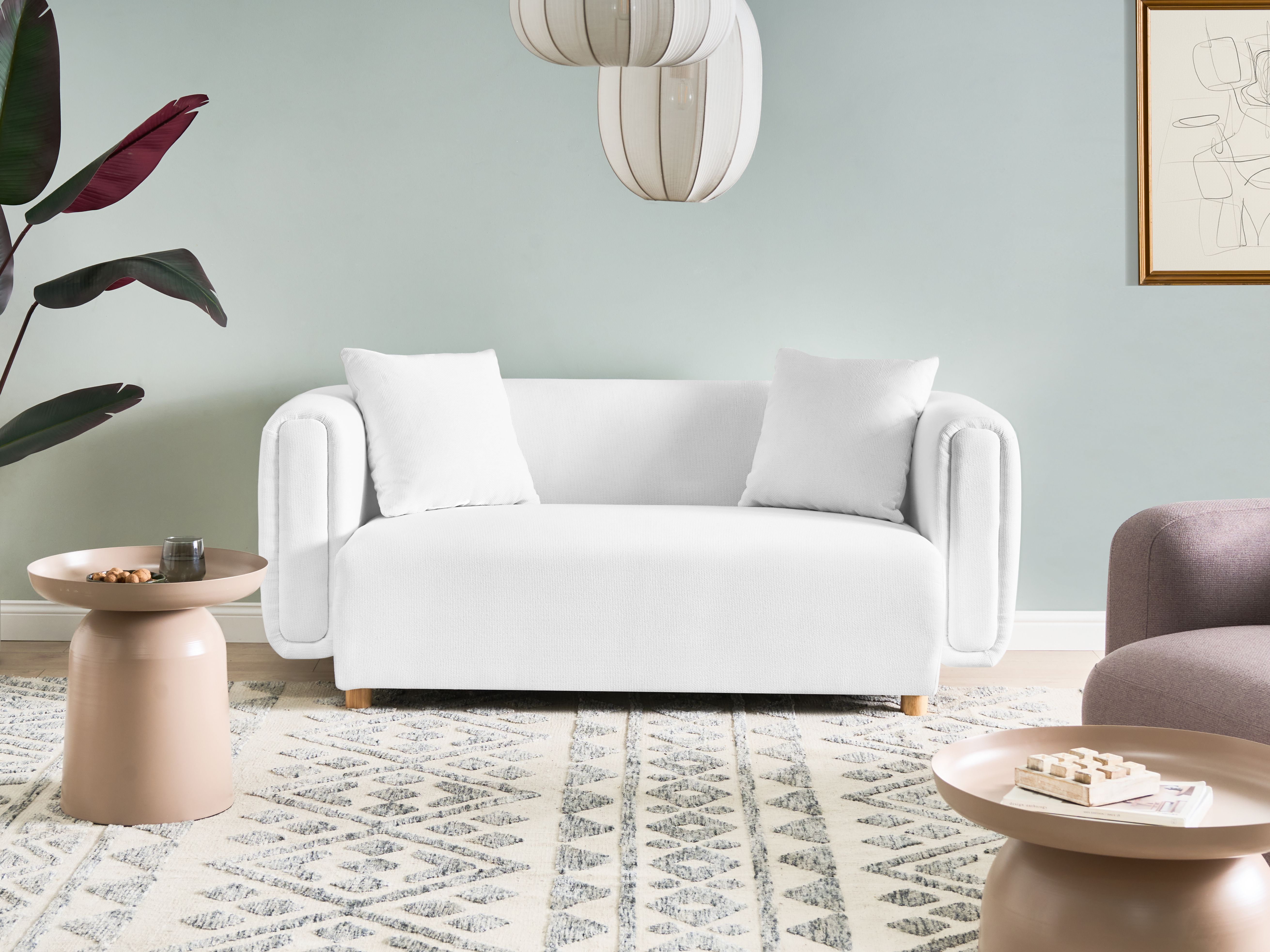 Sofa 2 Seater LILLEROD Fabric White