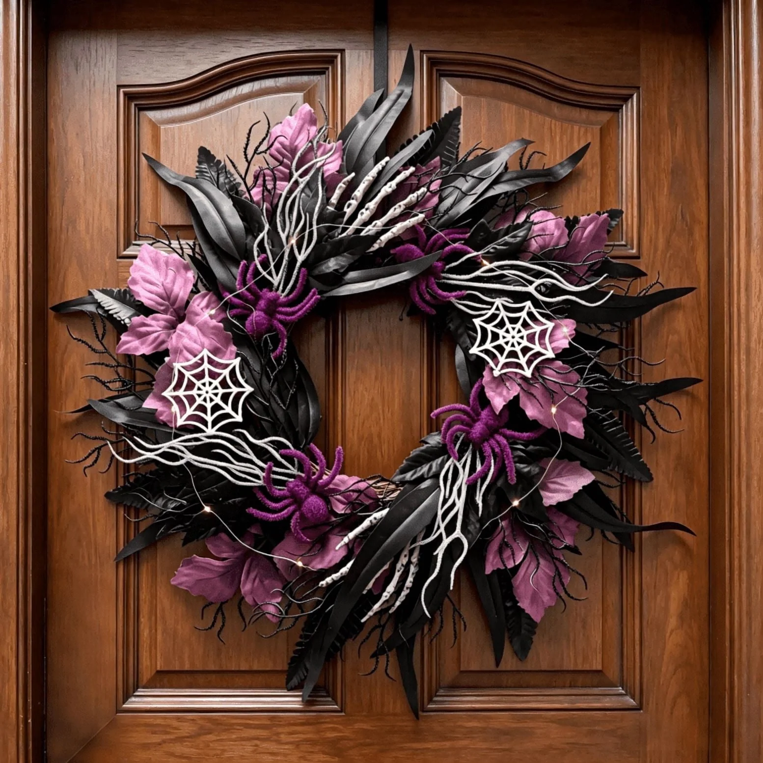 Myecovie Halloween Wreaths for Front Door Halloween Indoor Decoration 21.6" Halloween Black Wreaths for Windows Wall Decor - Image 7 Myecovie Halloween Wreaths for Front Door Halloween Indoor Decoration 21.6" Halloween Black Wreaths for Windows Wall Decor - Image 7