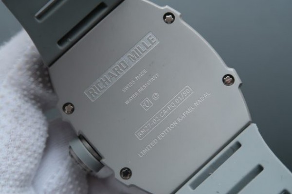 Replica Richard Mille RM027 SS Skeleton Dial Gray Inner Bezel Gray Rubber Strap 6T51 - Top club