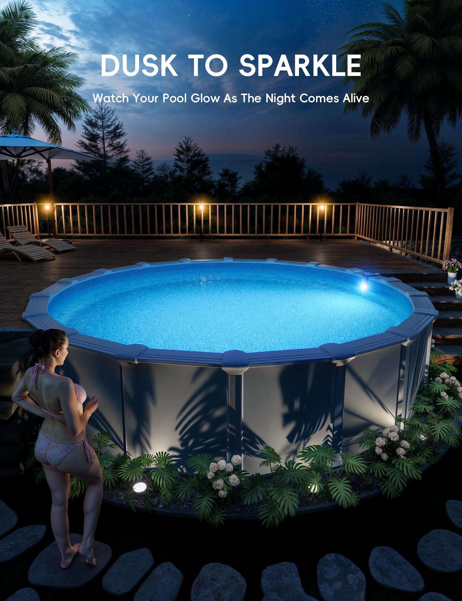 Solar LED Pool Light - 42 LEDs, 10 Color Options - Image 6 Solar LED Pool Light - 42 LEDs, 10 Color Options - Image 6