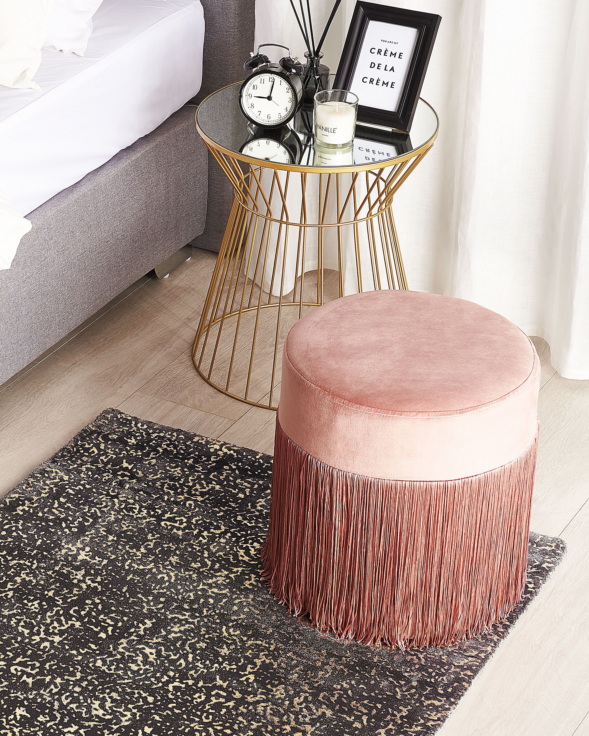 Rug ESEL Gold 80 x 150 cm Viscose
