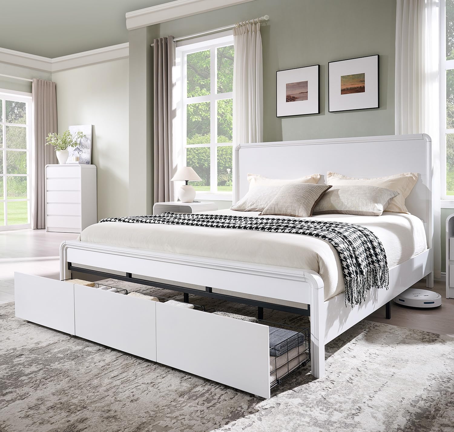 Modern King Size Bed Frame with 50