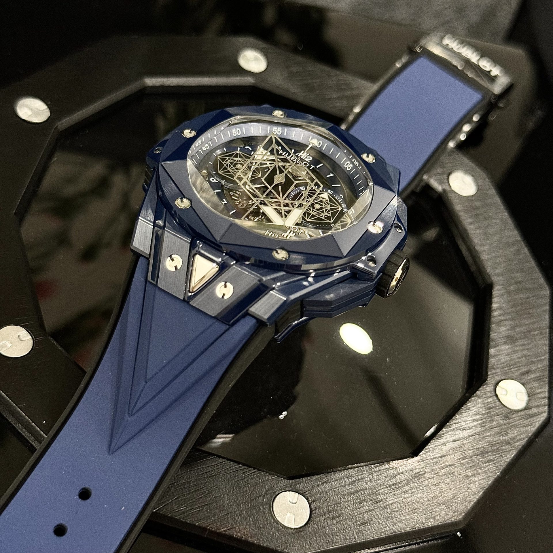 Hublot Replica 1:1 Watch Big Bang Sang Bleu ll Blue Ceramic Case Factory BBF 45mm - Top club