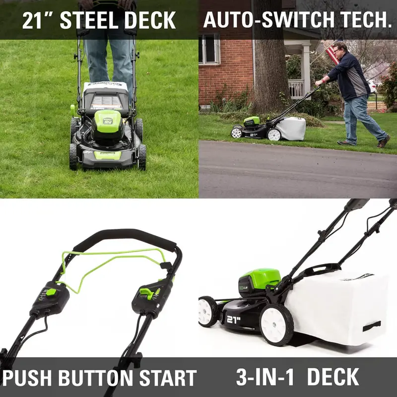 Greenworks 80V Cordless 21-Inch Self-Propelled Brushless Lawn Mower - Image 7 Greenworks 80V Cordless 21-Inch Self-Propelled Brushless Lawn Mower - Image 7