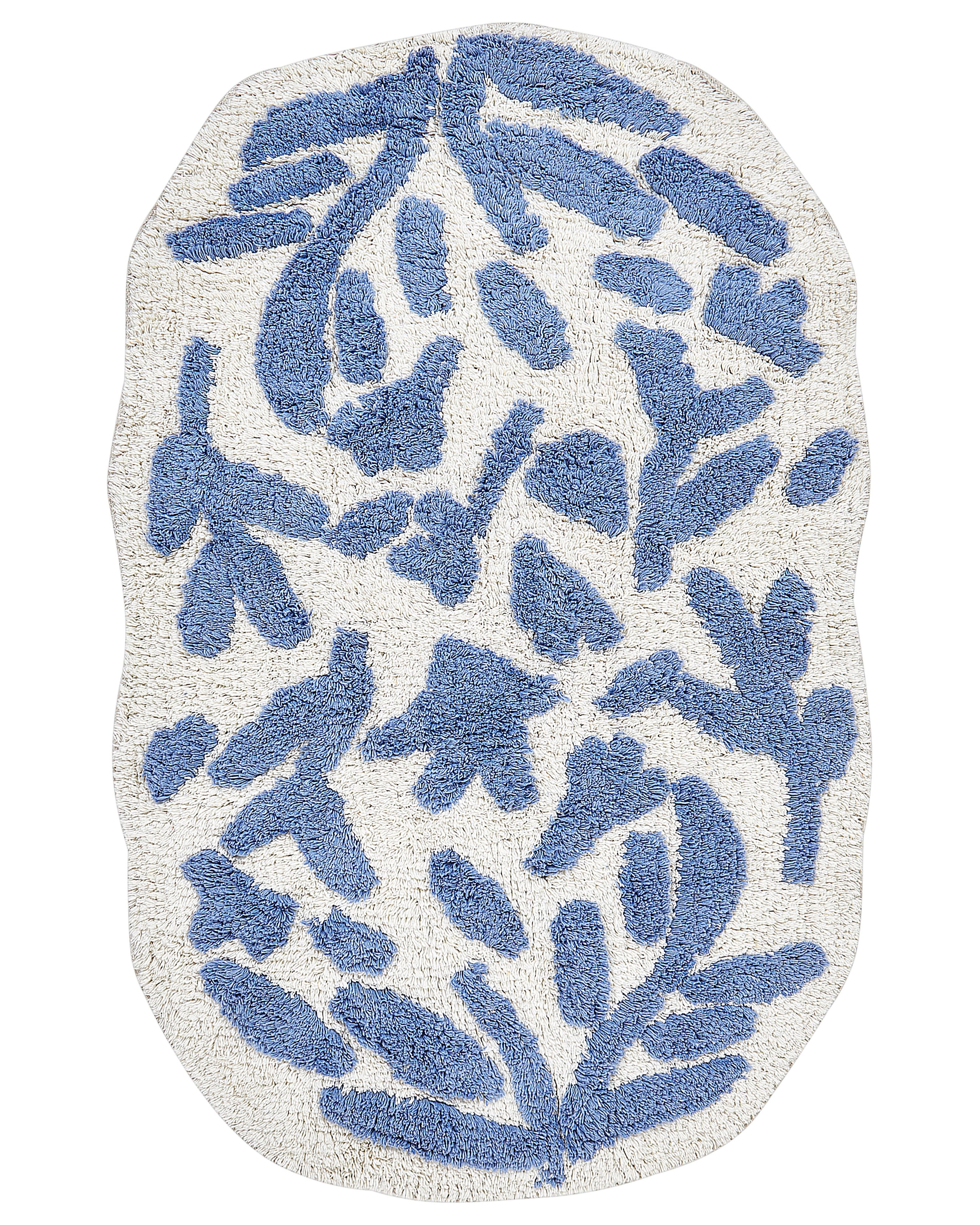 Bath Mat DERIK Blue 60 x 90 cm Cotton