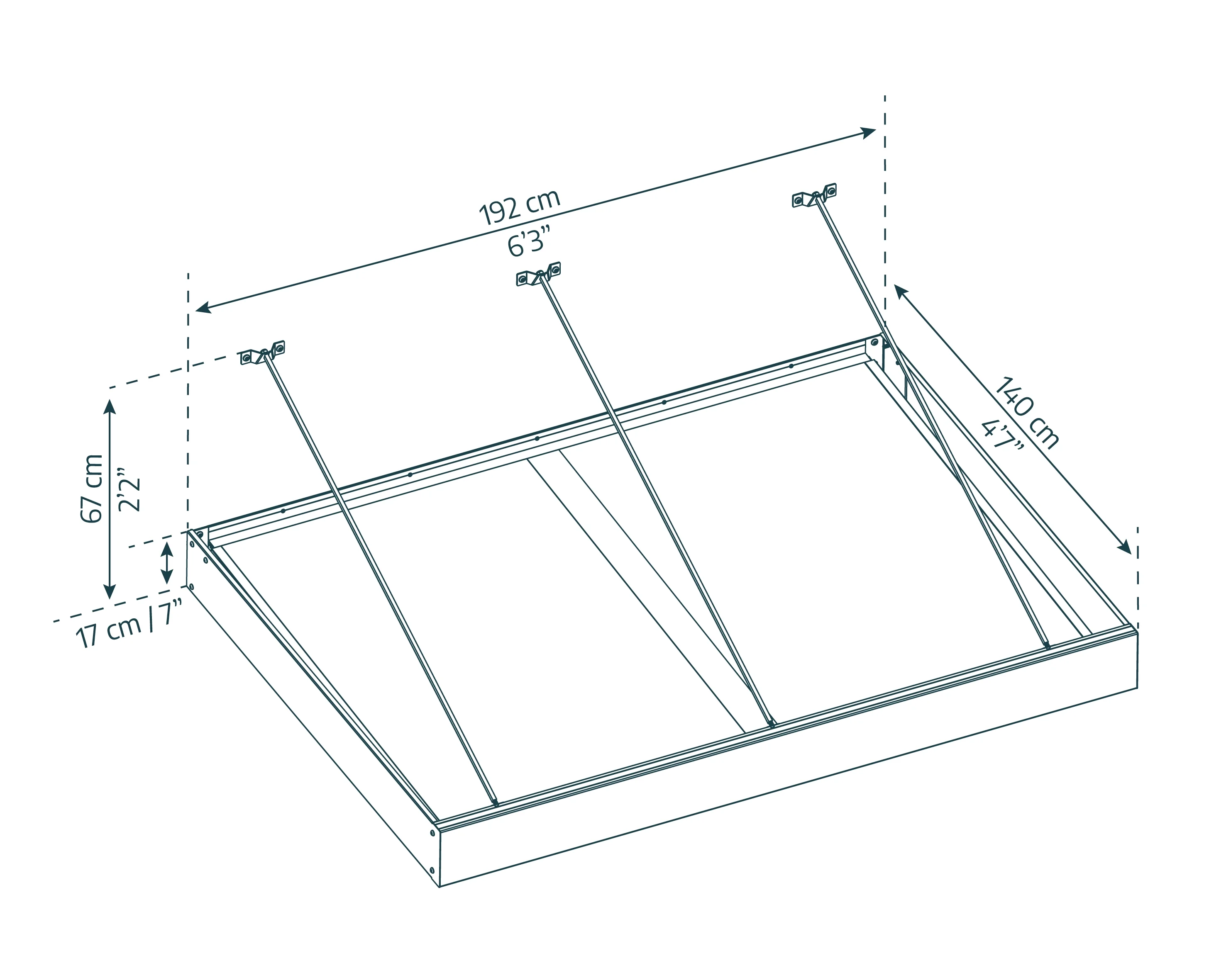 Palram - Canopia Sophia XL 2000 6' x 5' Acrylic Awning - Gray/Mist - Image 4
