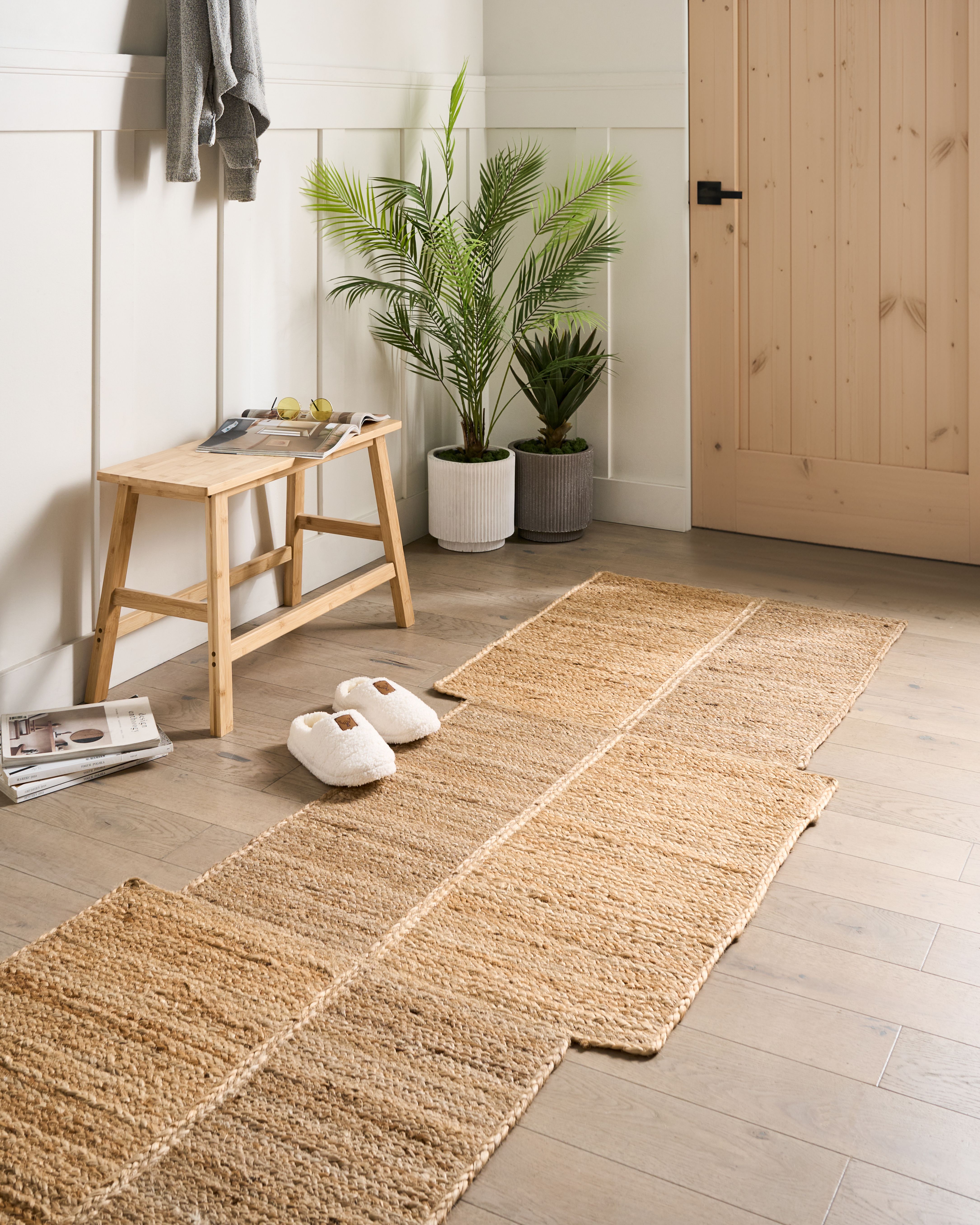 Rug SANGLI Beige 80 x 300 cm Jute
