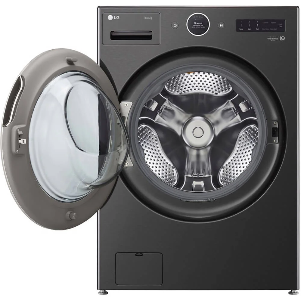 LG WM6700HBA 5.0 Cu. Ft. Black Steel Front Load HE Stackable Smart Washer - Image 4